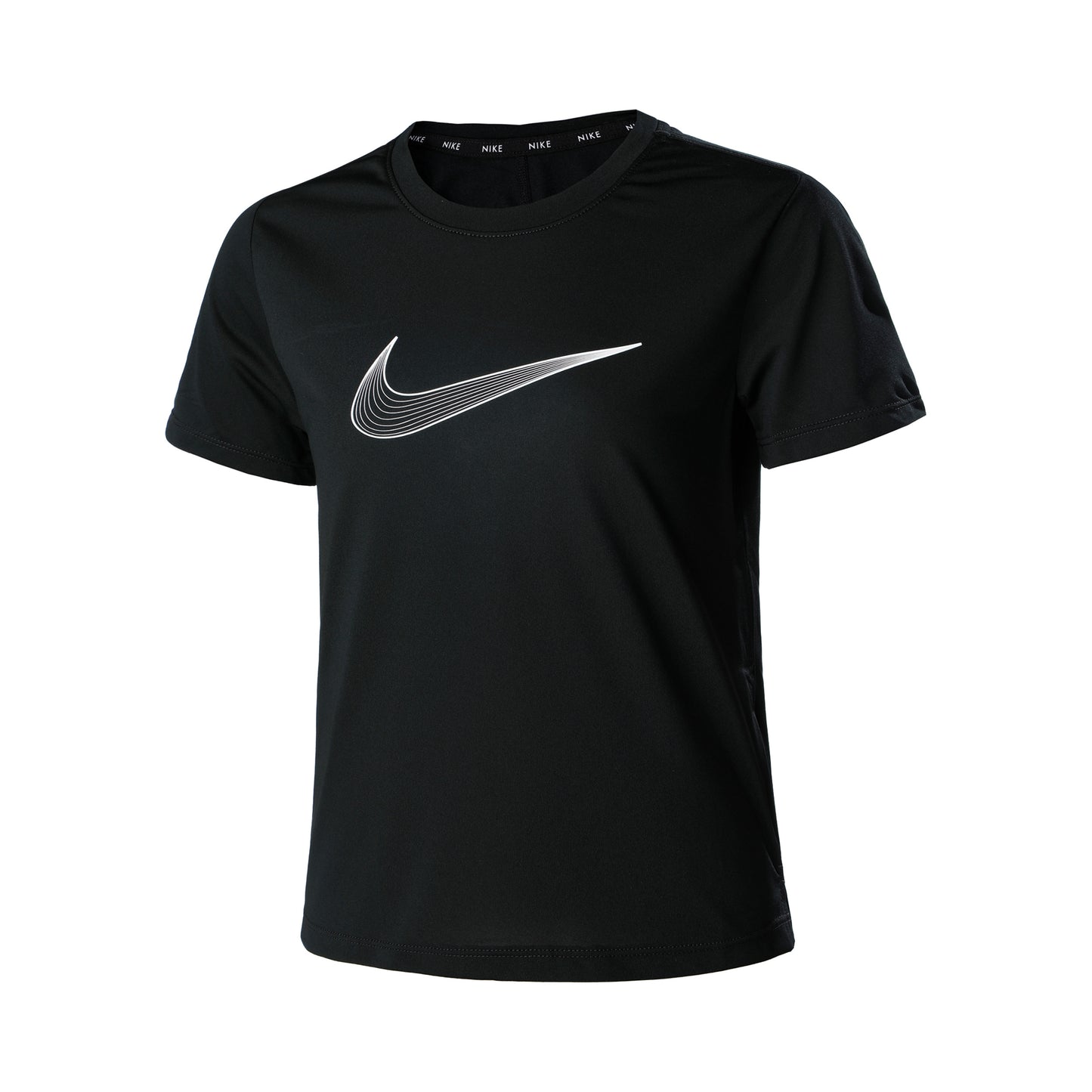 Nike Dri-Fit One Graphic Koszulka Dziewczynki-Czarny,Biały Nike Dri-Fit One Graphic Koszulka Dziewczynki-Czarny,Biały