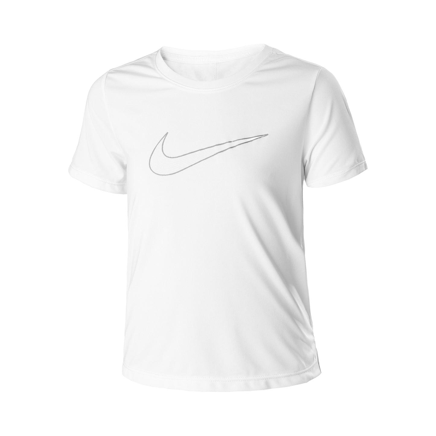 Nike Dri-Fit One Graphic Koszulka Dziewczynki-Biały,Czarny Nike Dri-Fit One Graphic Koszulka Dziewczynki-Biały,Czarny