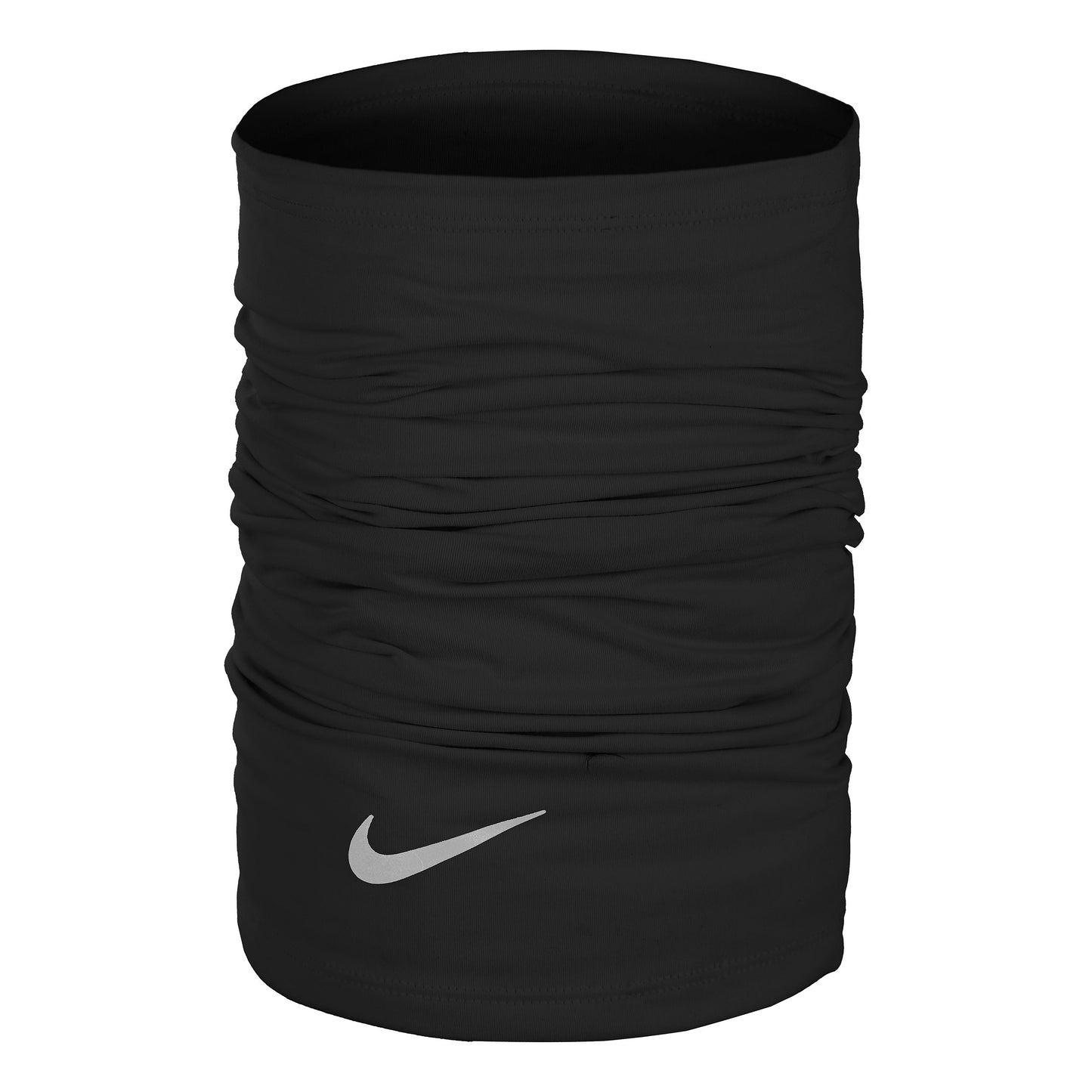 Nike Dri-Fit Dri-Fit 2.0 Wrap Szalik w kształcie tuby - czarny, srebrny Nike Dri-Fit Dri-Fit 2.0 Wrap Szalik w kształcie tuby - czarny, srebrny