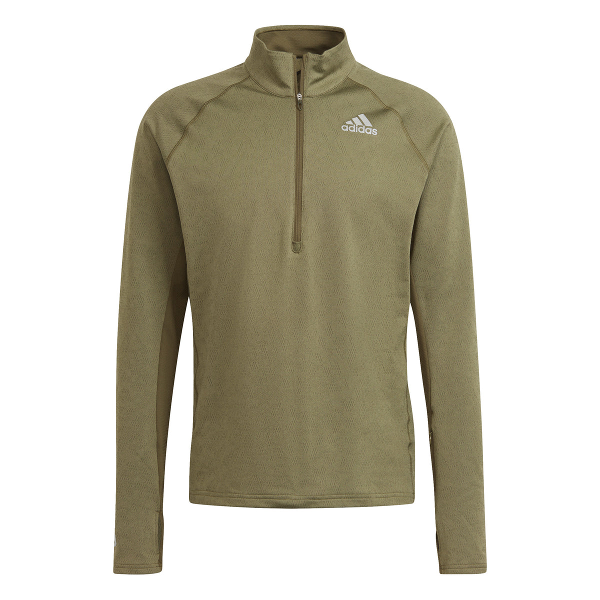 adidas Half-Zip Długi Rękaw Mężczyźni - oliwka, adidas Half-Zip Długi Rękaw Mężczyźni - oliwka,