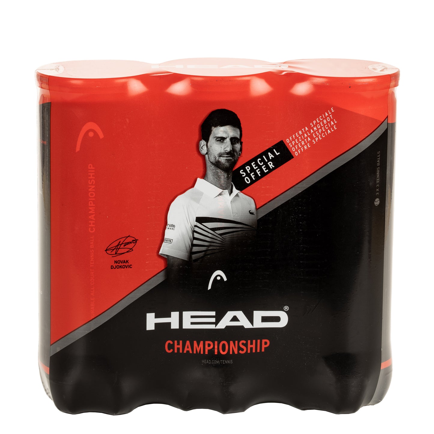 HEAD 3x Championship Novak Puszka 3 Szt. HEAD 3x Championship Novak Puszka 3 Szt.