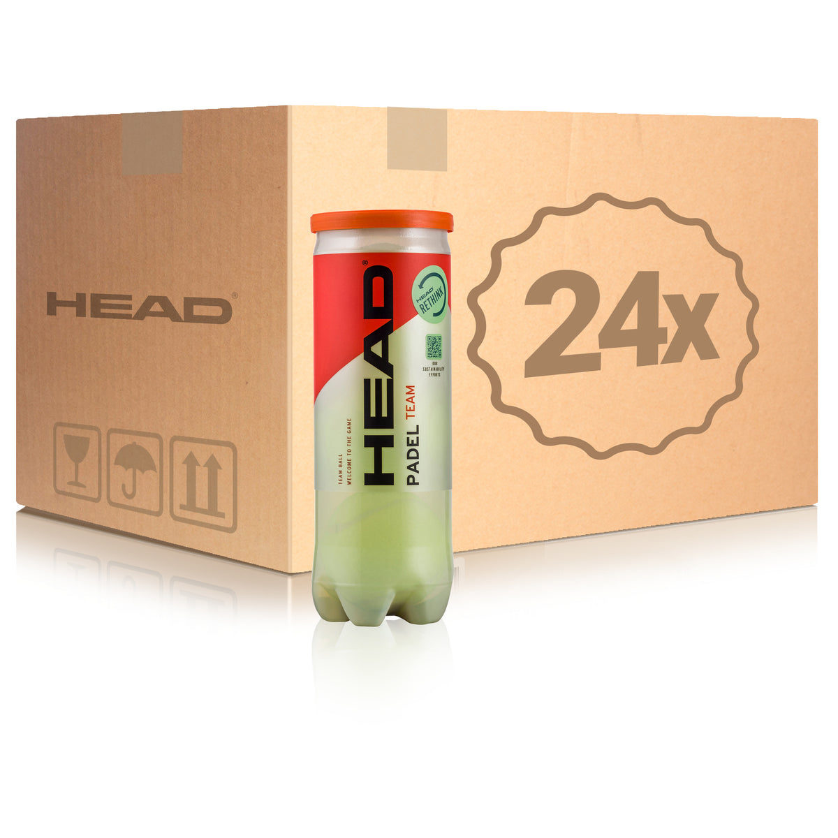 HEAD 24x puszka 3 szt. Padel Team HEAD 24x puszka 3 szt. Padel Team