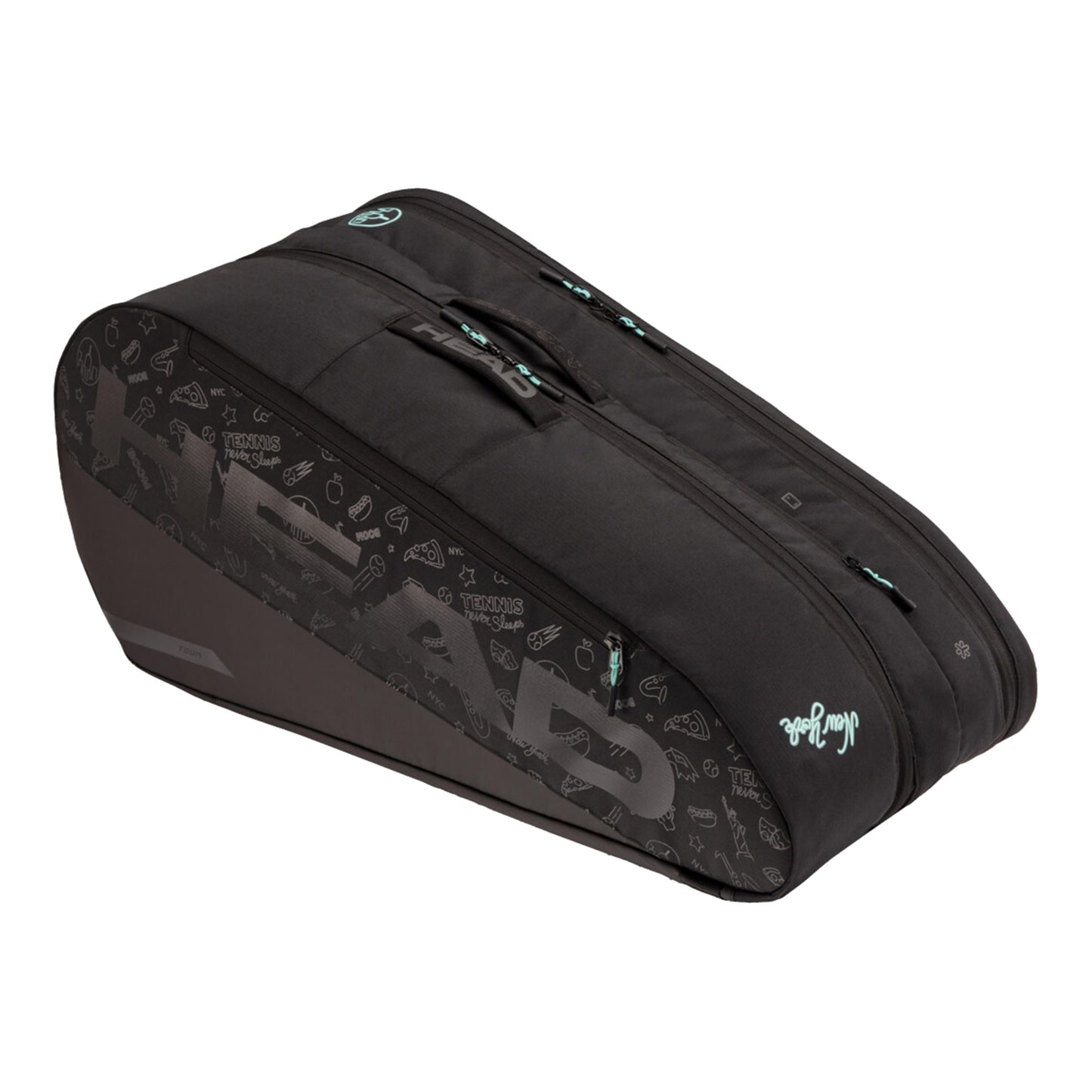 HEAD Tour L Neon 2025 Torba na rakiete 9s - czarny HEAD Tour L Neon 2025 Torba na rakiete 9s - czarny
