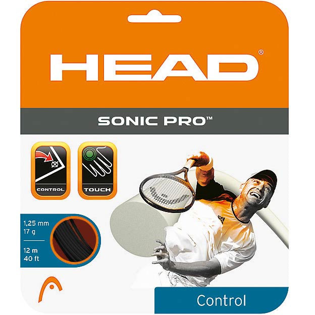 HEAD Sonic Pro Zestaw Naciągów 12m-Czarny HEAD Sonic Pro Zestaw Naciągów 12m-Czarny