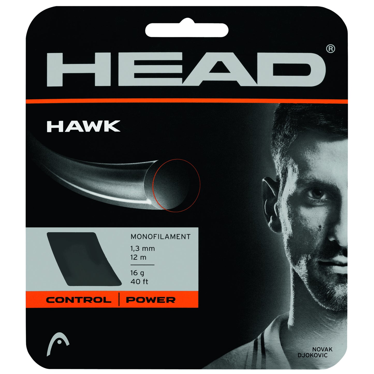 HEAD Hawk Zestaw Naciągów 12m-Biały HEAD Hawk Zestaw Naciągów 12m-Biały
