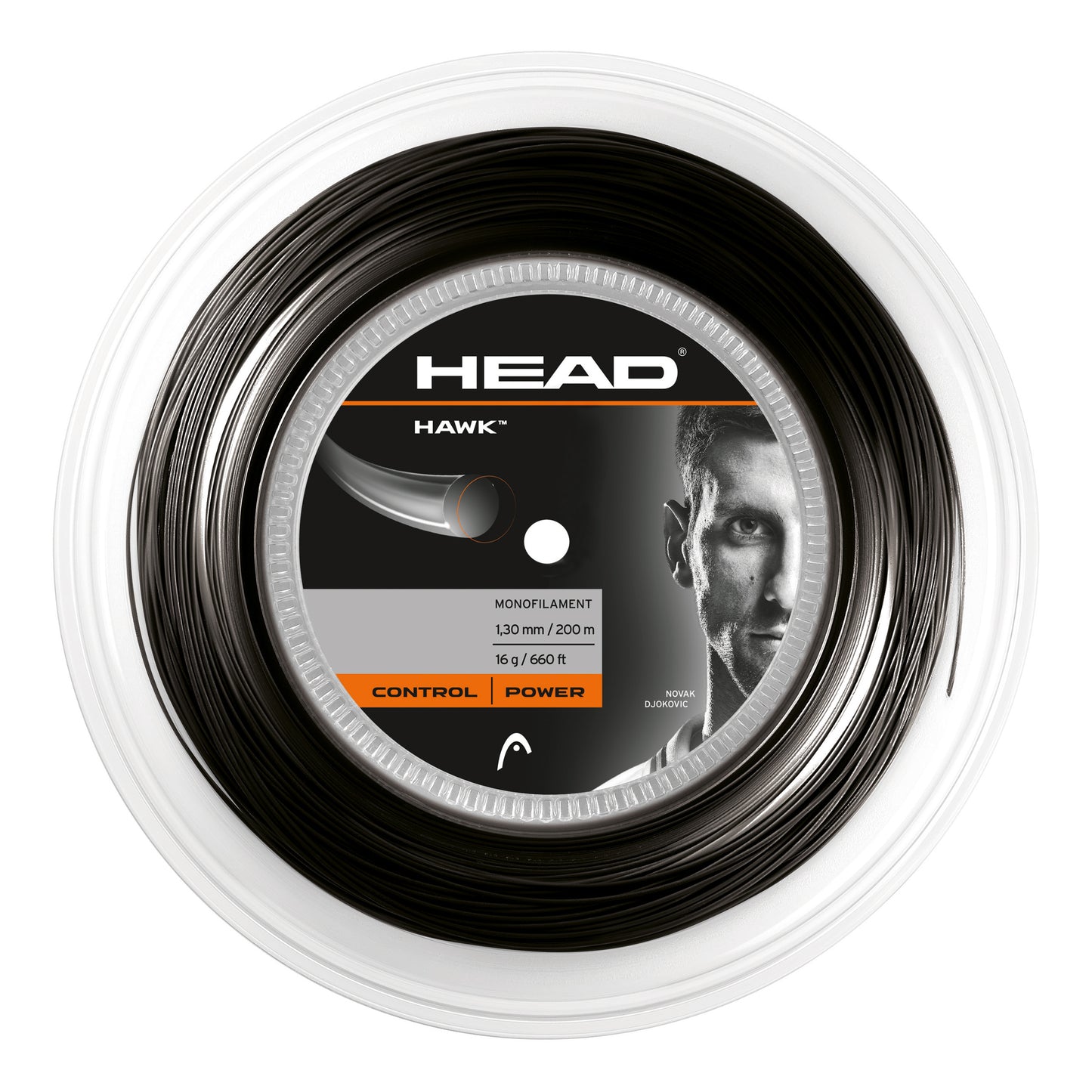 HEAD Hawk Szpula Do Naciągów 200m-Czarny HEAD Hawk Szpula Do Naciągów 200m-Czarny