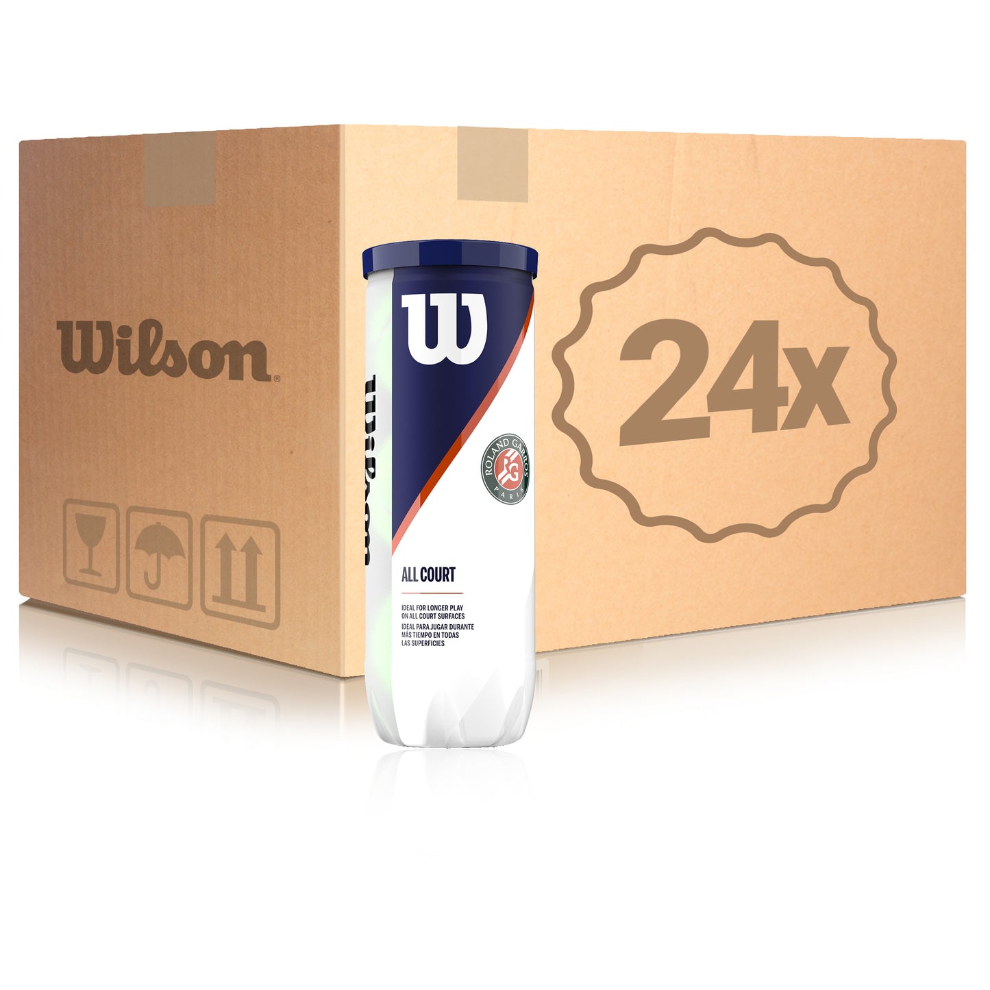 Wilson 24x puszka 3 szt. Roland Garros All Court 3er W KARTONIE Wilson 24x puszka 3 szt. Roland Garros All Court 3er W KARTONIE