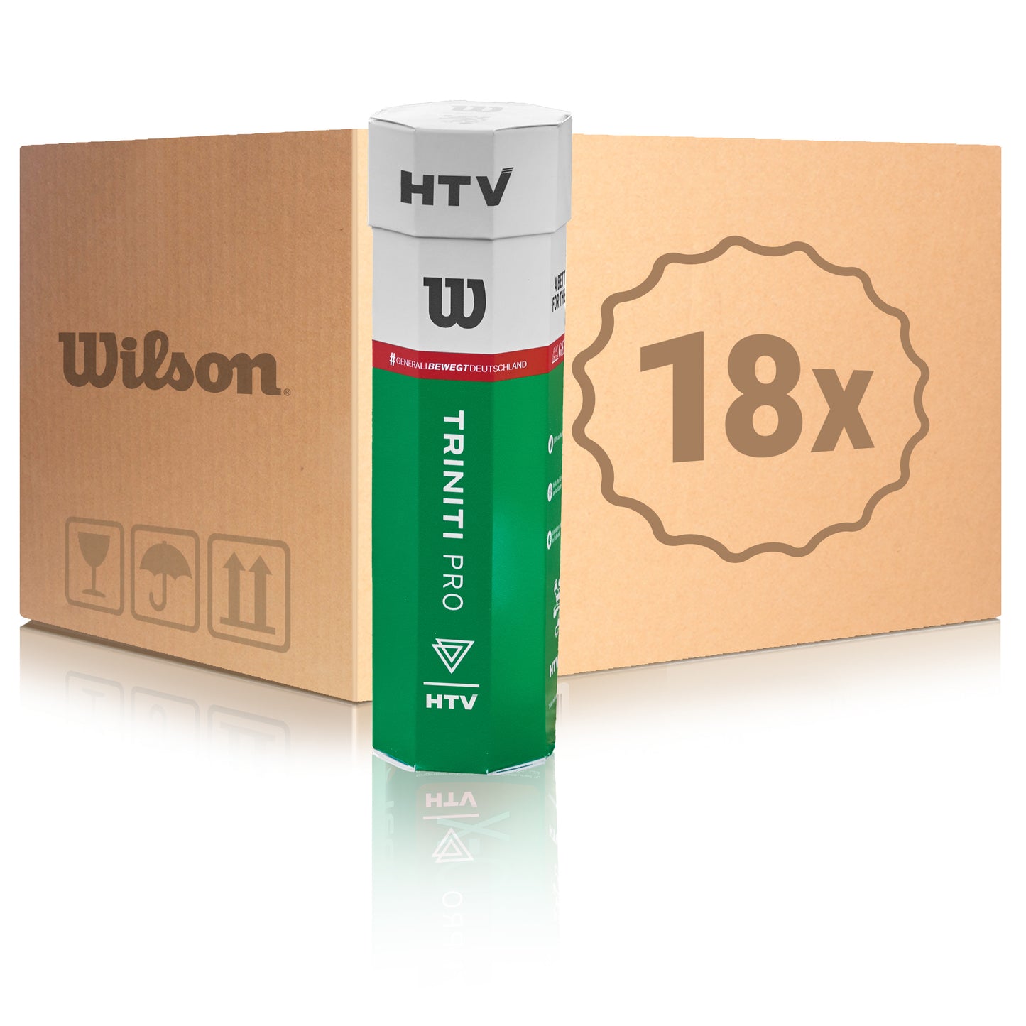 Wilson 18x puszka 4 szt. HTV Triniti Pro W KARTONIE Wilson 18x puszka 4 szt. HTV Triniti Pro W KARTONIE