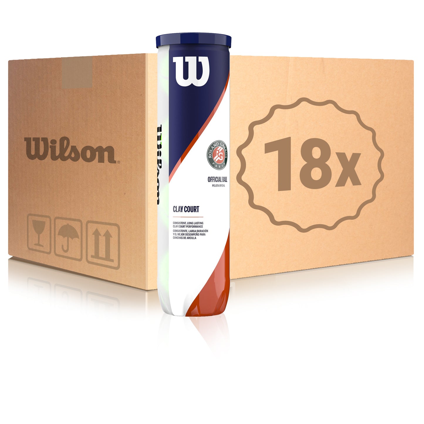 Wilson 18x puszka 4 szt. Roland Garros Official W KARTONIE Wilson 18x puszka 4 szt. Roland Garros Official W KARTONIE