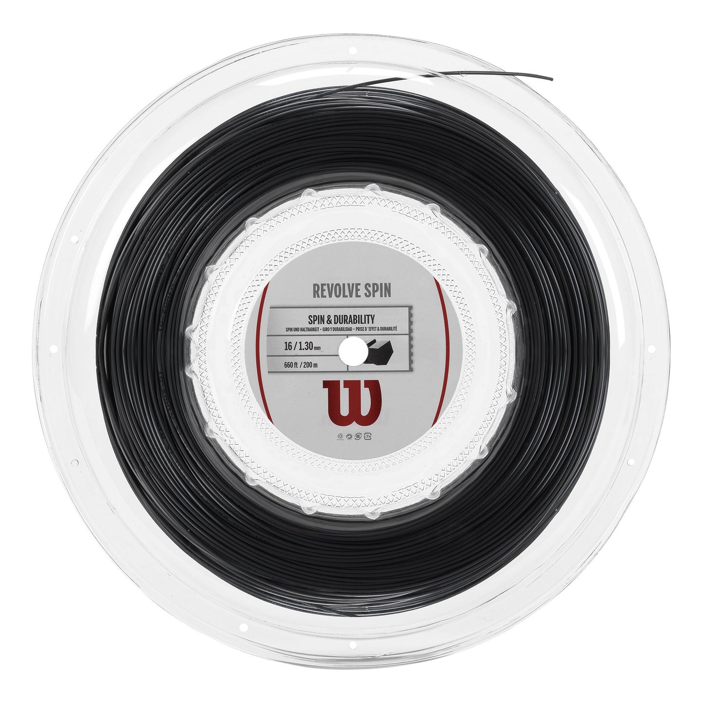 Wilson Revolve Spin Szpula Do Naciągów 200m-Czarny Wilson Revolve Spin Szpula Do Naciągów 200m-Czarny