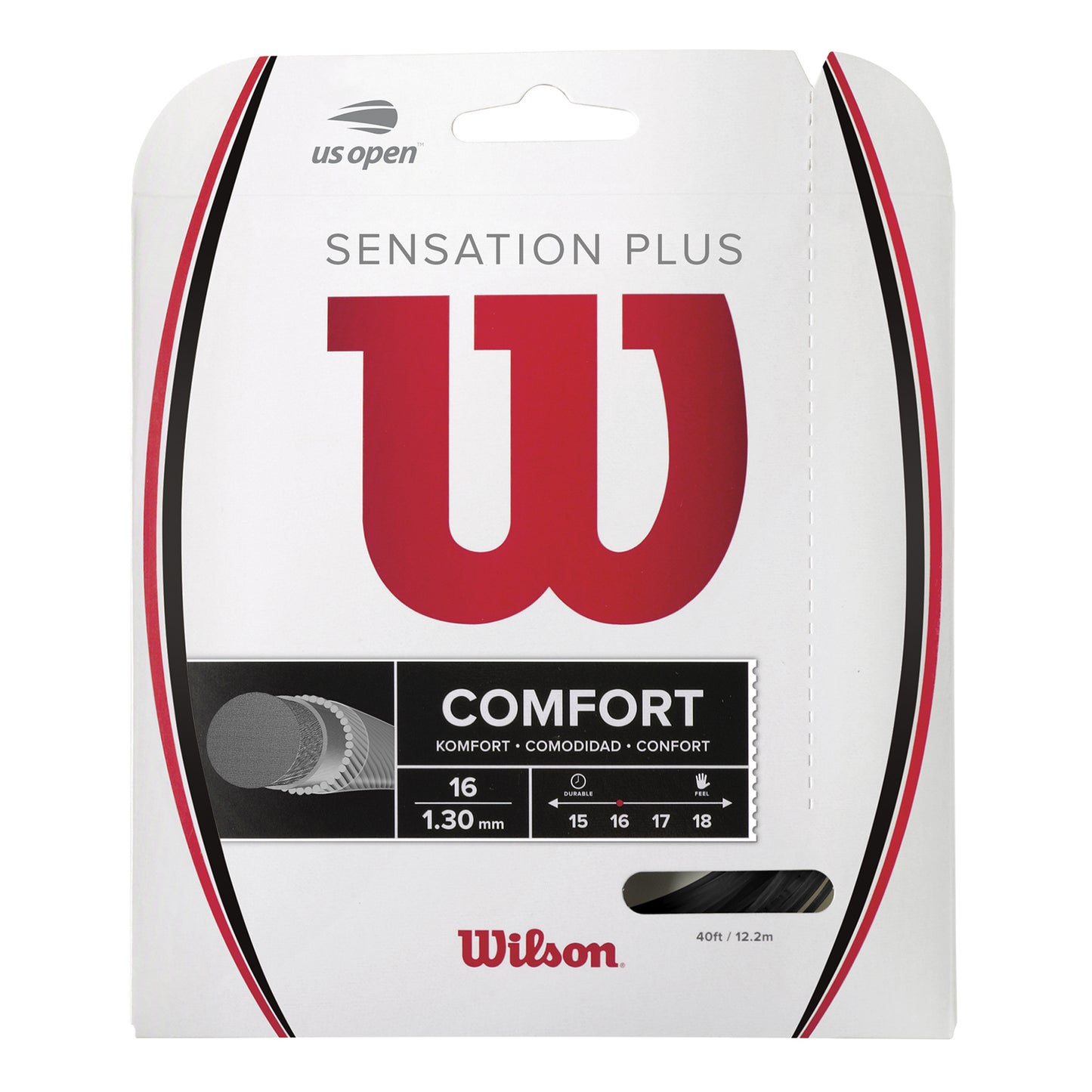 Wilson Sensation Plus Zestaw Naciągów 12,2m-Czarny Wilson Sensation Plus Zestaw Naciągów 12,2m-Czarny