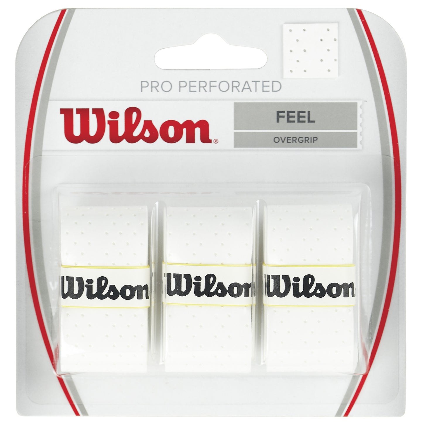 Wilson Pro Overgrip Perforated Opakowanie 3 Szt.-Biały Wilson Pro Overgrip Perforated Opakowanie 3 Szt.-Biały