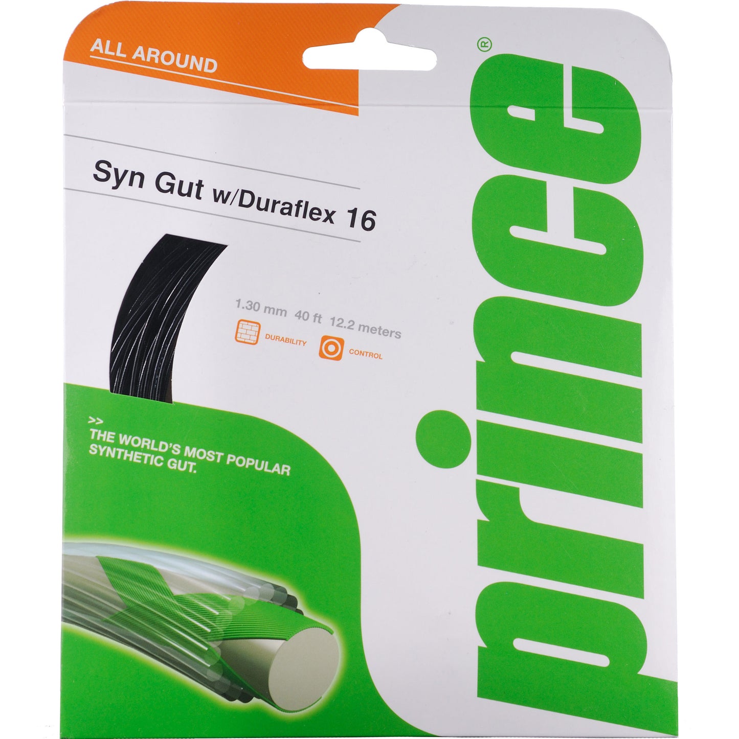 Prince Synthetic Gut Duraflex Zestaw Naciągów 12,2m-Czarny Prince Synthetic Gut Duraflex Zestaw Naciągów 12,2m-Czarny