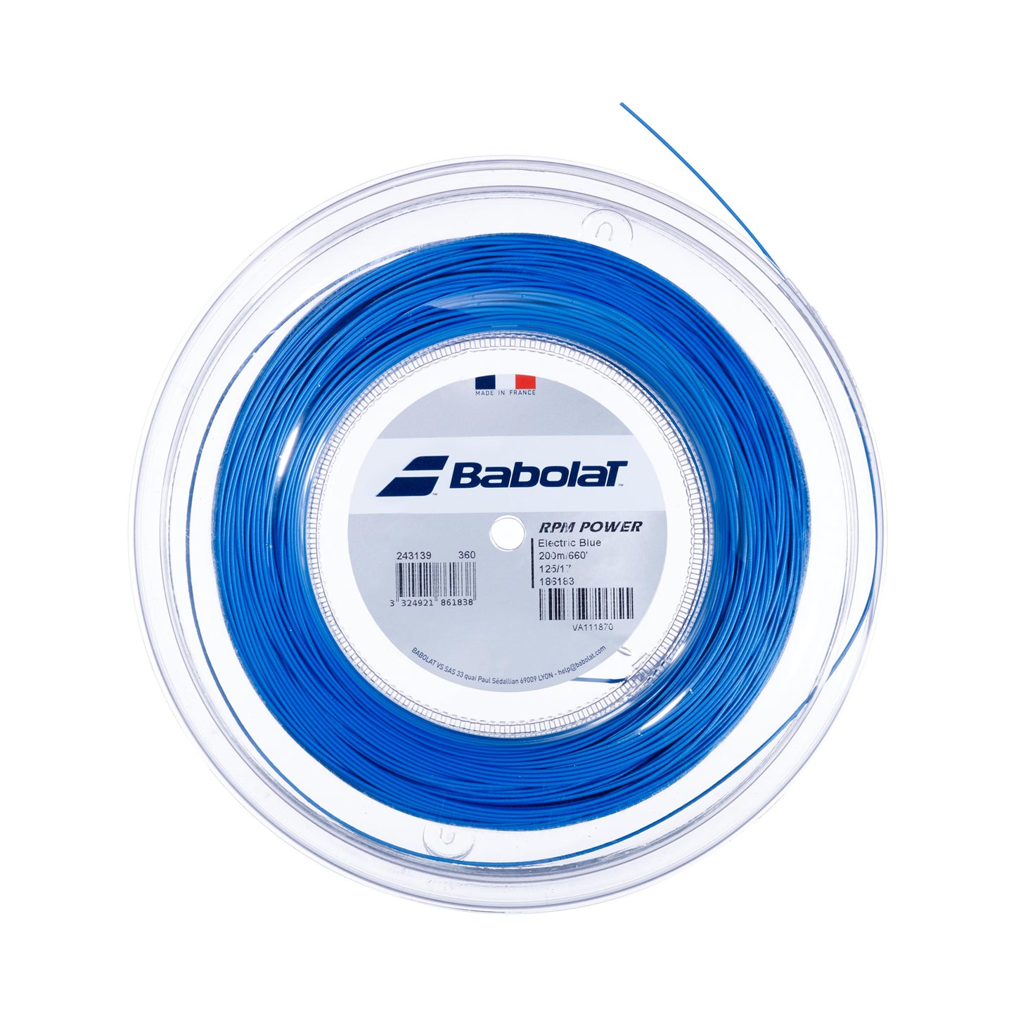 Babolat RPM Power Szpula Do Naciągów 200m-Niebieski Babolat RPM Power Szpula Do Naciągów 200m-Niebieski