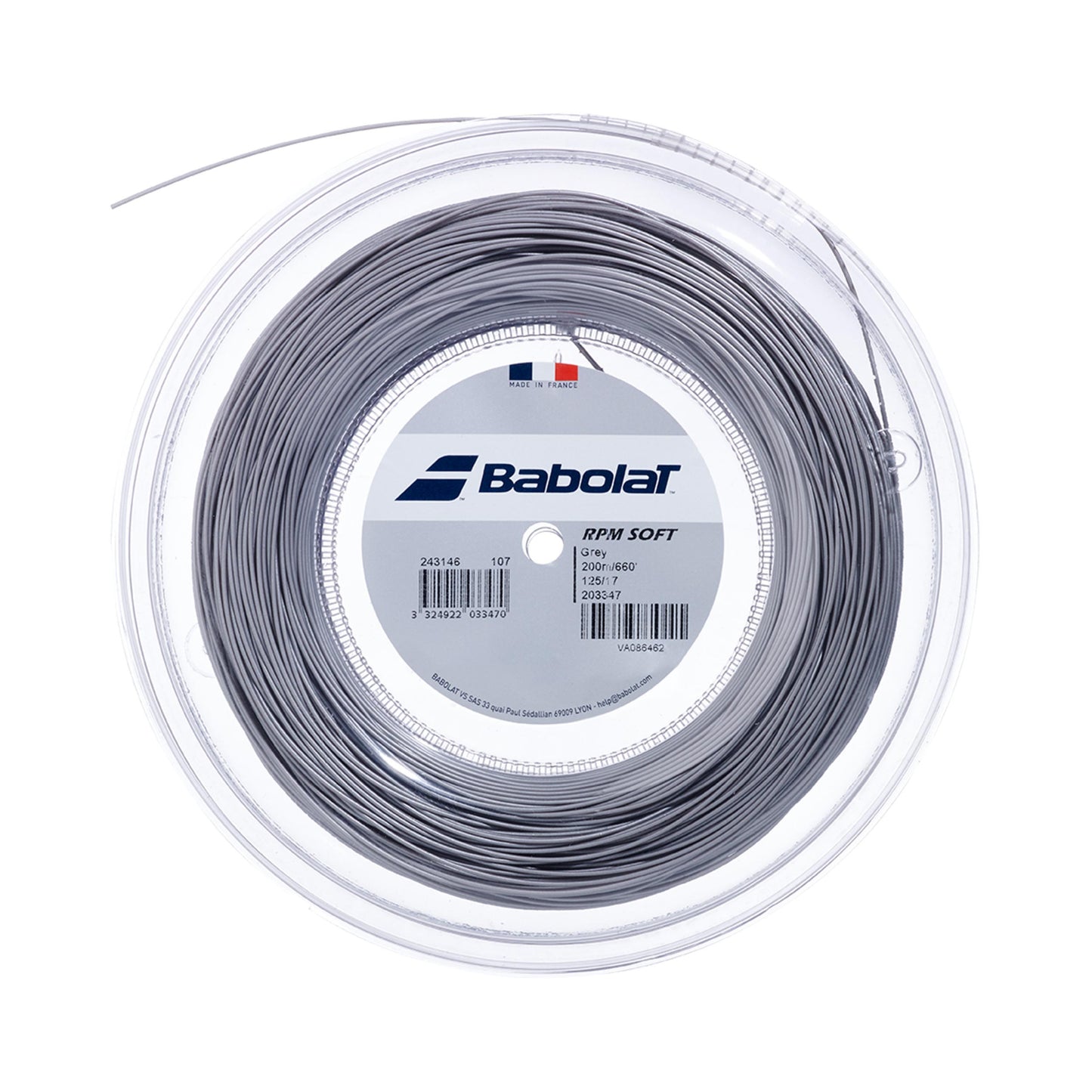 Babolat RPM Soft Szpula Do Naciągów 200m-Szary Babolat RPM Soft Szpula Do Naciągów 200m-Szary