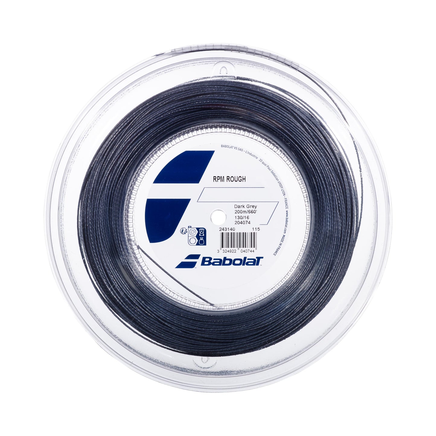 Babolat RPM Rough Szpula Do Naciągów 200m-Szary Babolat RPM Rough Szpula Do Naciągów 200m-Szary