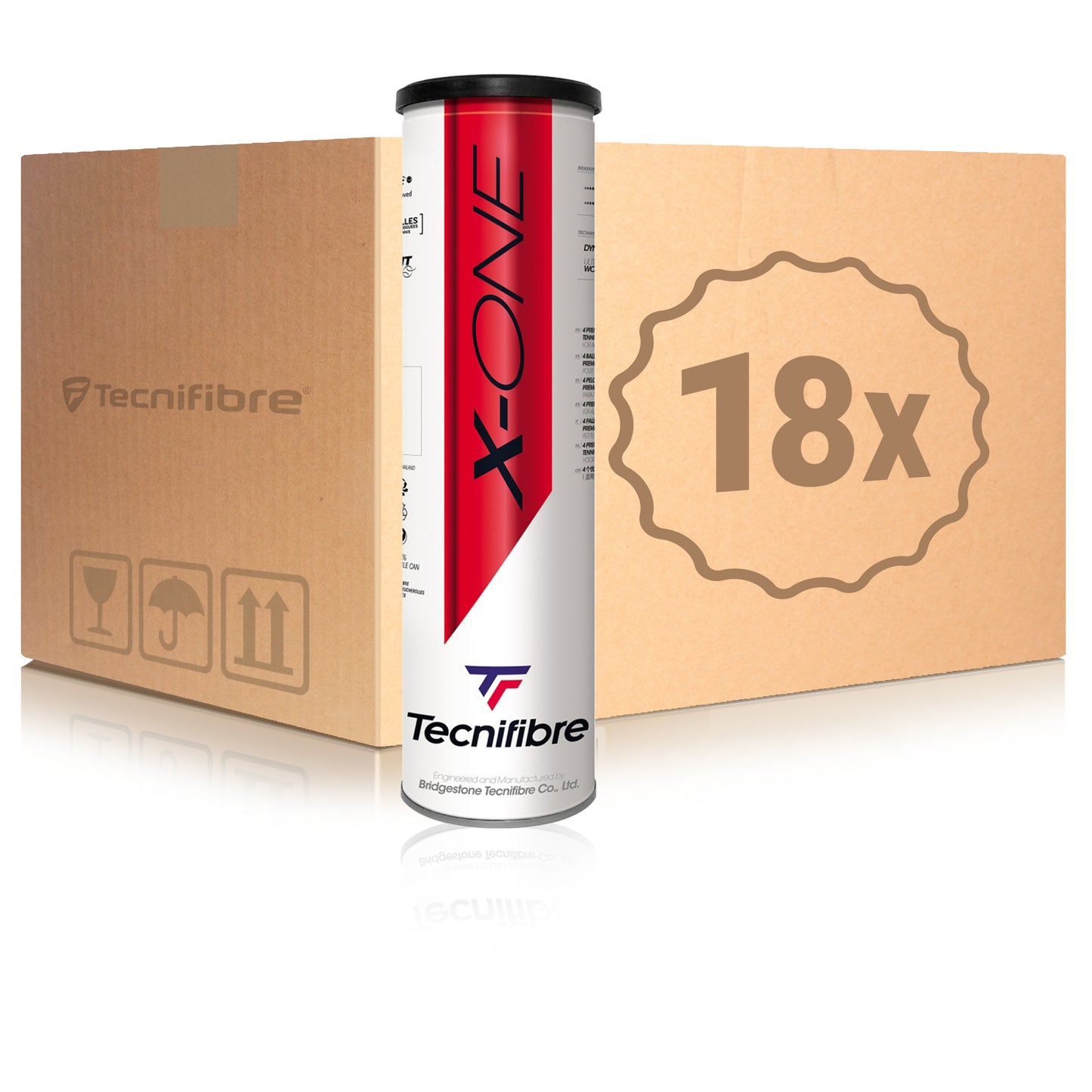 Tecnifibre 18x puszka 4 szt. X-One W KARTONIE Tecnifibre 18x puszka 4 szt. X-One W KARTONIE