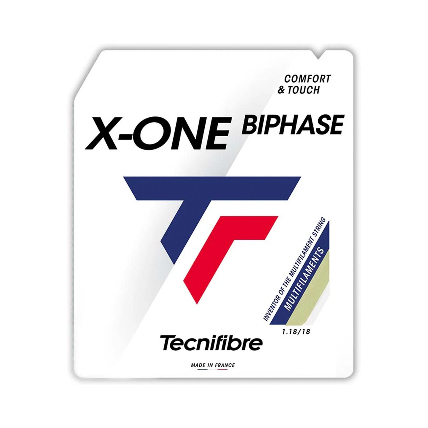 Tecnifibre X-One Biphase 12m Zestaw Naciągów-Nude Tecnifibre X-One Biphase 12m Zestaw Naciągów-Nude