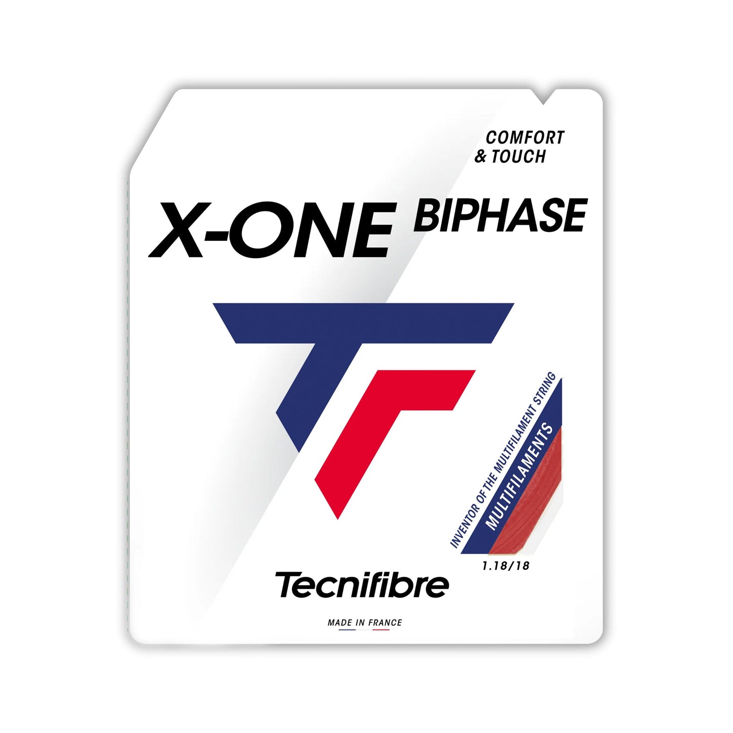 Tecnifibre X-One Biphase 12m Zestaw Naciągów-Czerwony Tecnifibre X-One Biphase 12m Zestaw Naciągów-Czerwony