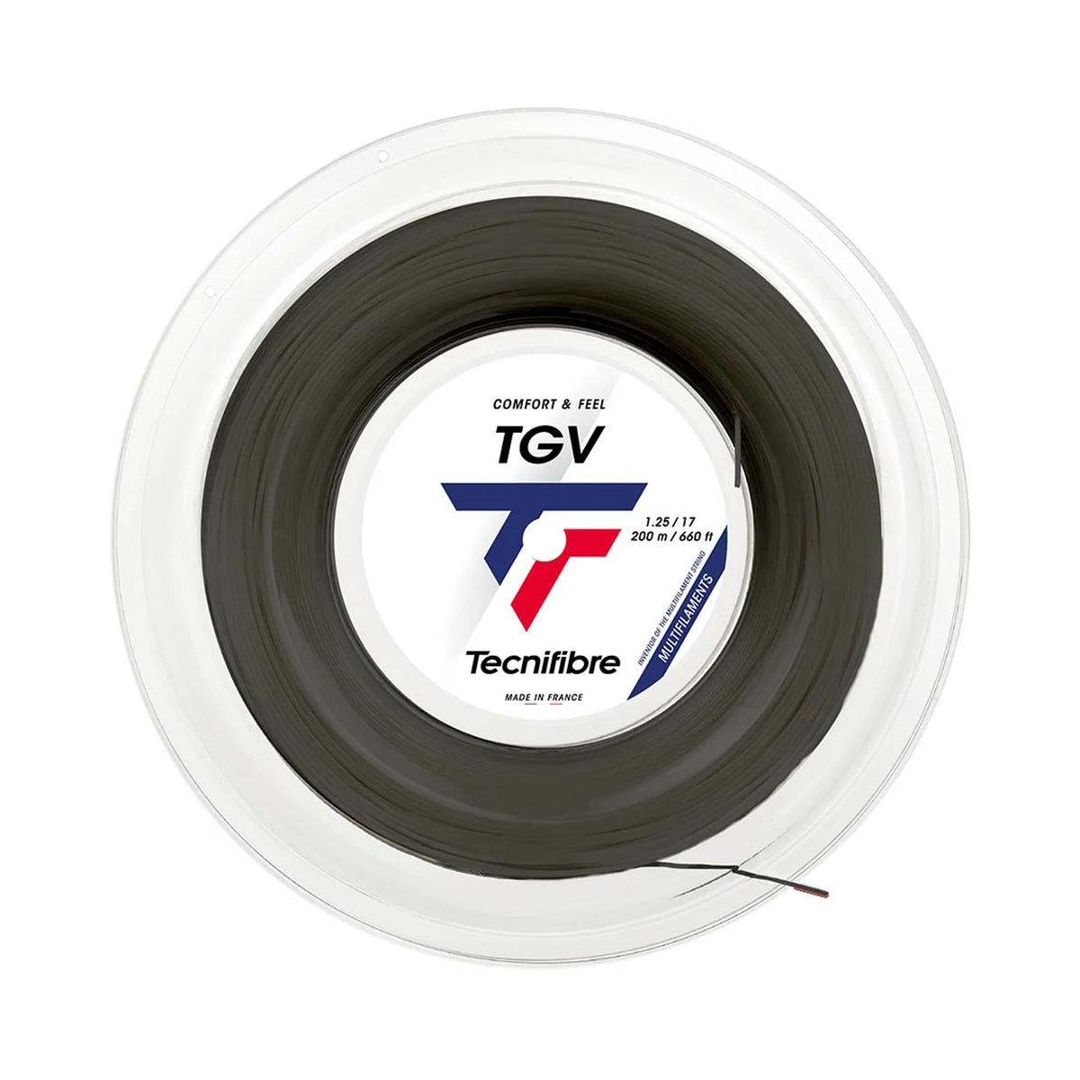 Tecnifibre TGV 200m Szpula Do Naciągów-Czarny Tecnifibre TGV 200m Szpula Do Naciągów-Czarny