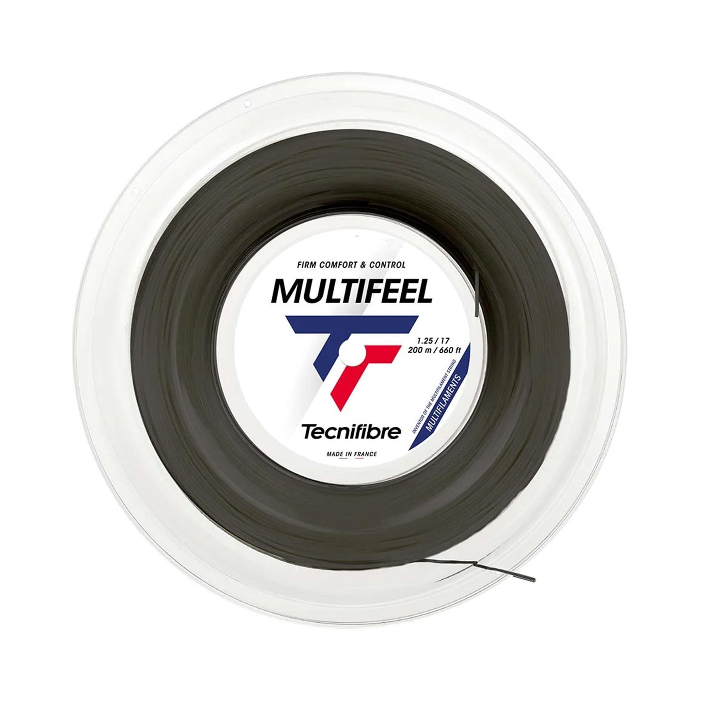 Tecnifibre Multifeel 200m Szpula Do Naciągów-Czarny Tecnifibre Multifeel 200m Szpula Do Naciągów-Czarny