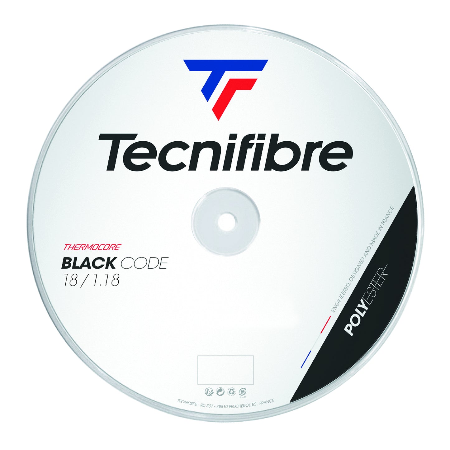 Tecnifibre Black Code 200m Szpula Do Naciągów-Czarny Tecnifibre Black Code 200m Szpula Do Naciągów-Czarny