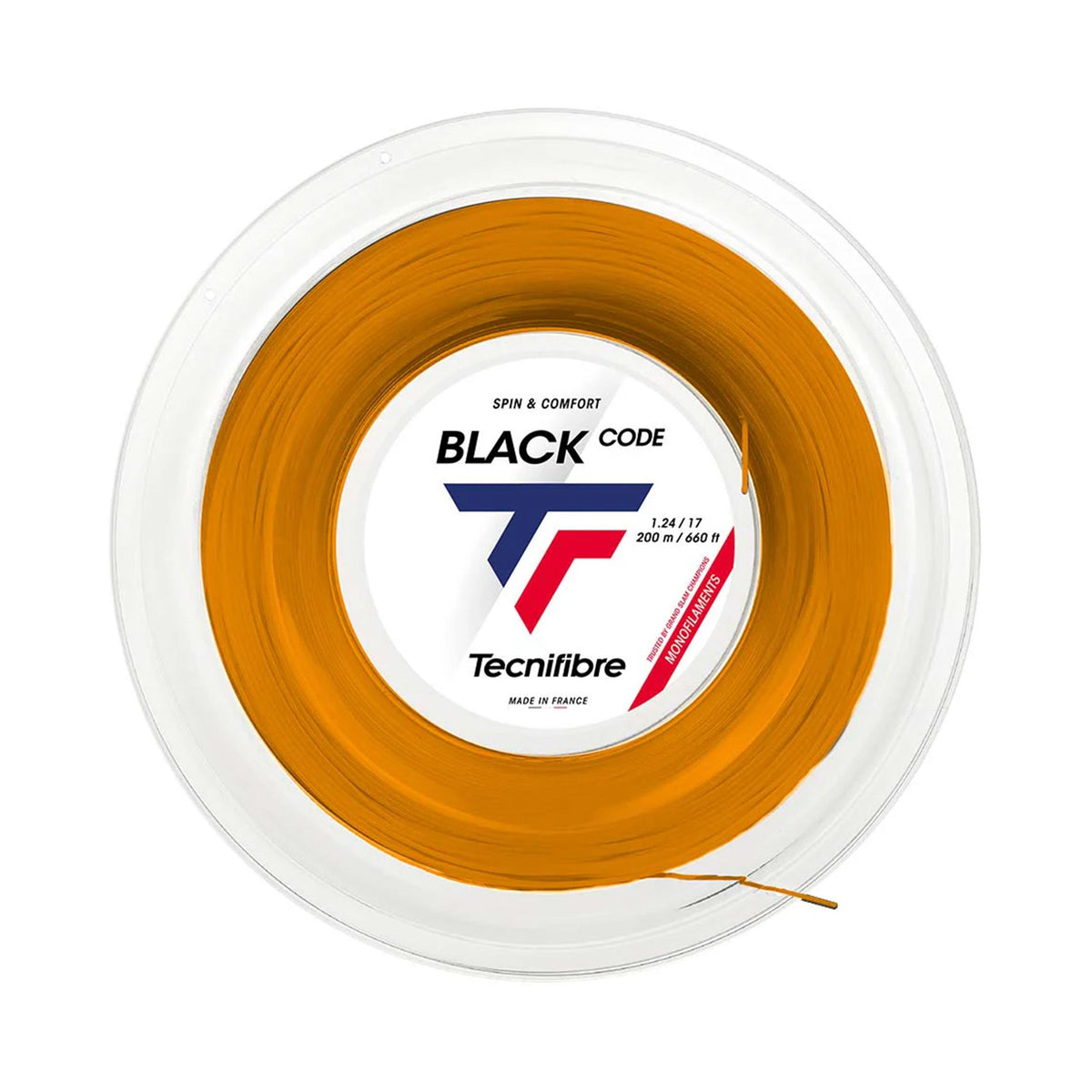 Tecnifibre Black Code Fire 200m Szpula Do Naciągów-Pomarańczowy,Czerwony Tecnifibre Black Code Fire 200m Szpula Do Naciągów-Pomarańczowy,Czerwony