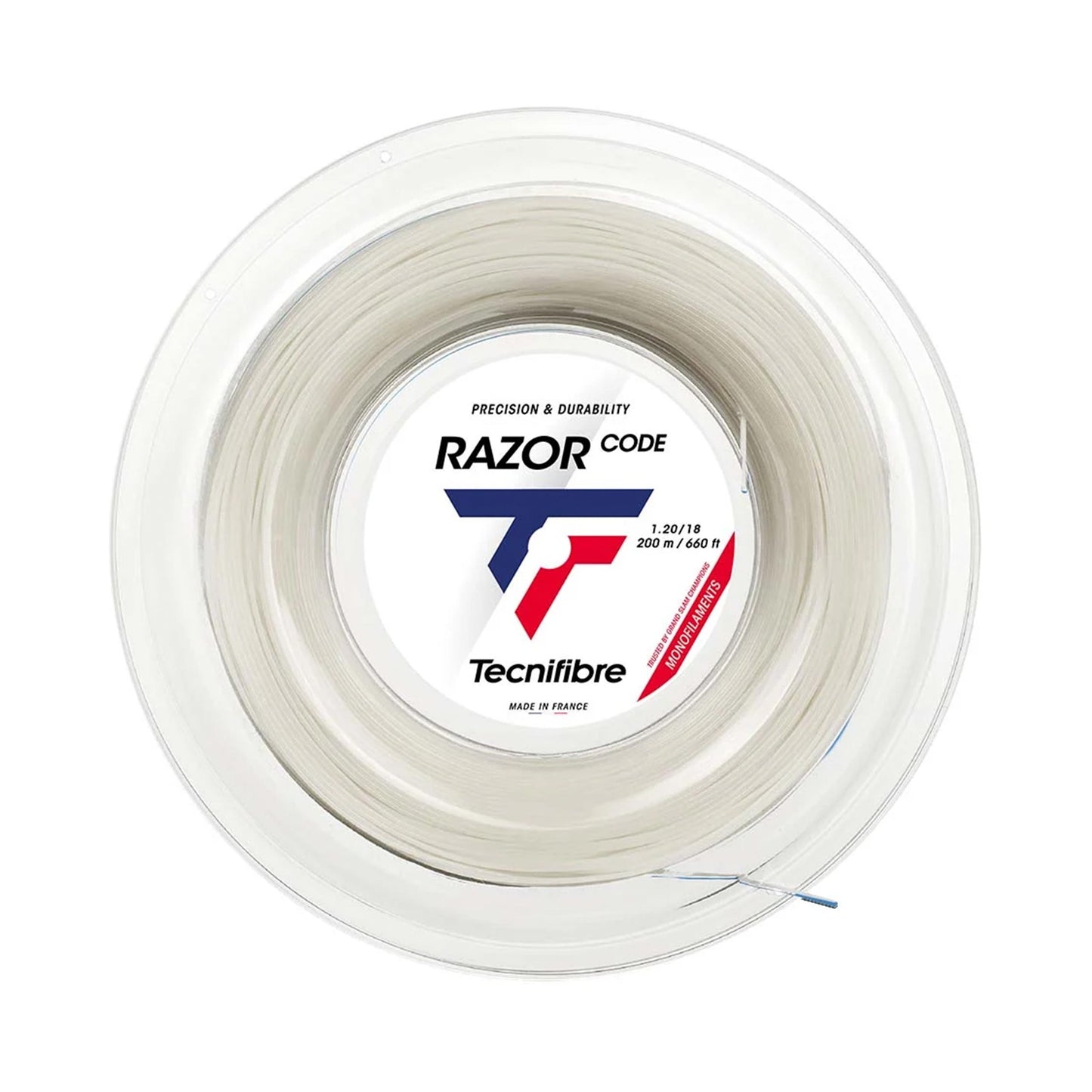 Tecnifibre Razor Code 200m Szpula Do Naciągów-Biały Tecnifibre Razor Code 200m Szpula Do Naciągów-Biały