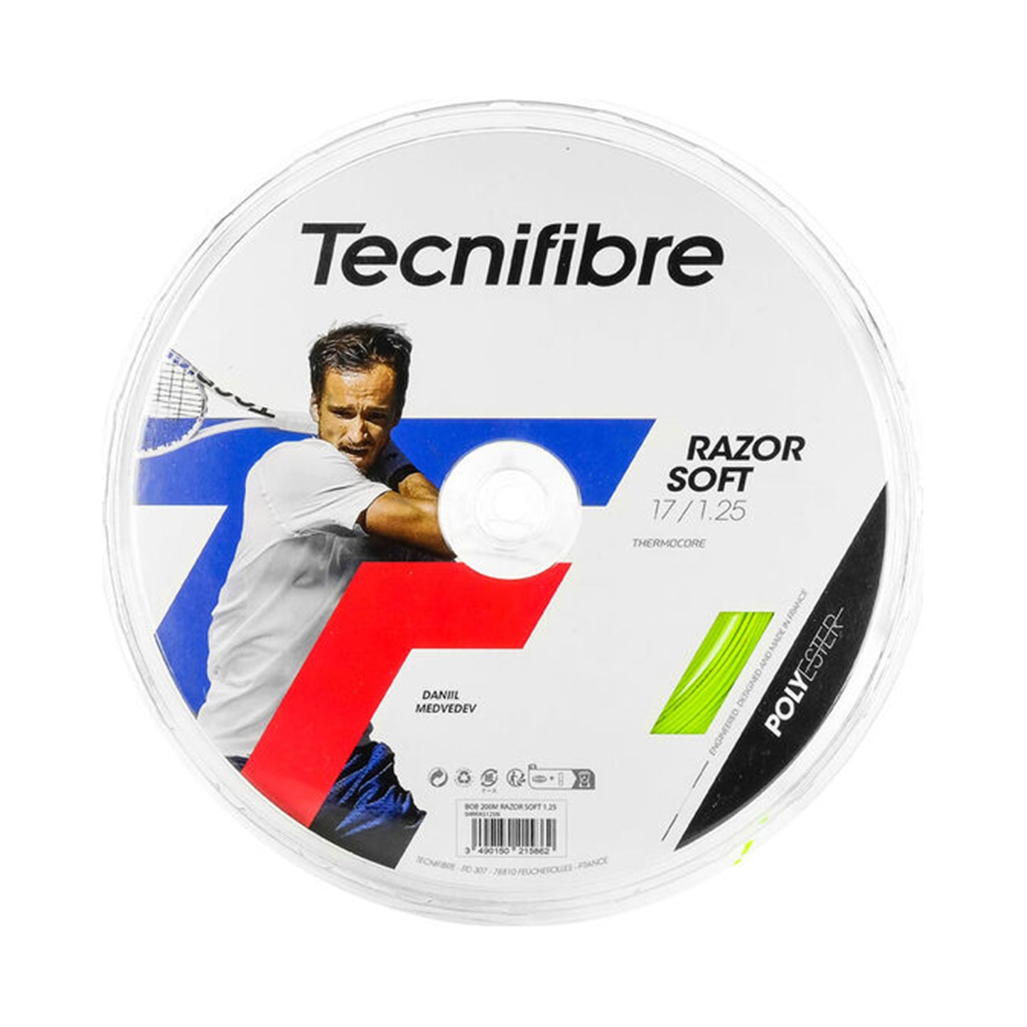 Tecnifibre Razor Soft 200m Szpula Do Naciągów-Limonka Tecnifibre Razor Soft 200m Szpula Do Naciągów-Limonka