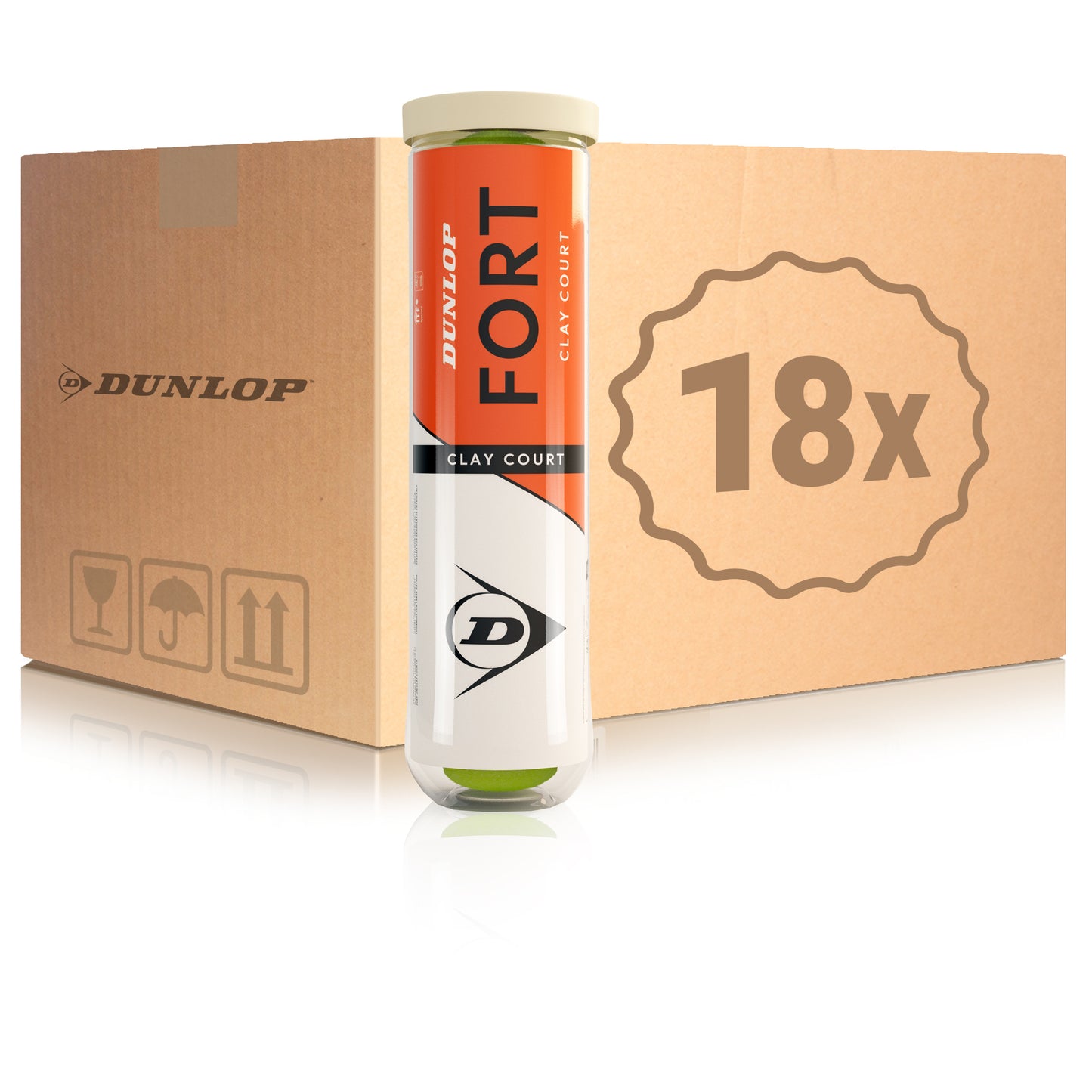 Dunlop 18x puszka 4 szt. Fort Clay Court Dunlop 18x puszka 4 szt. Fort Clay Court