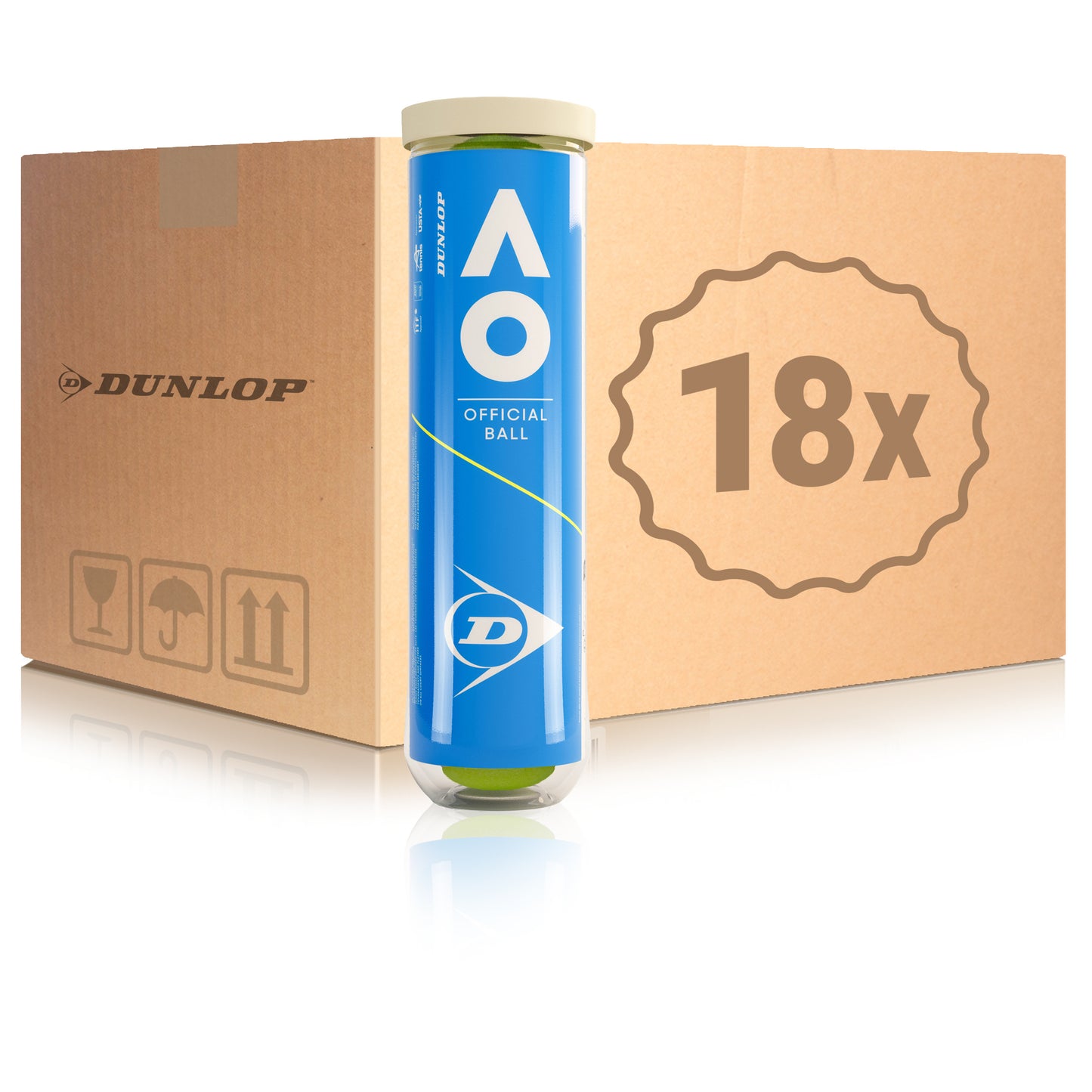 Dunlop 18x puszka 4 szt. Australian Open Dunlop 18x puszka 4 szt. Australian Open