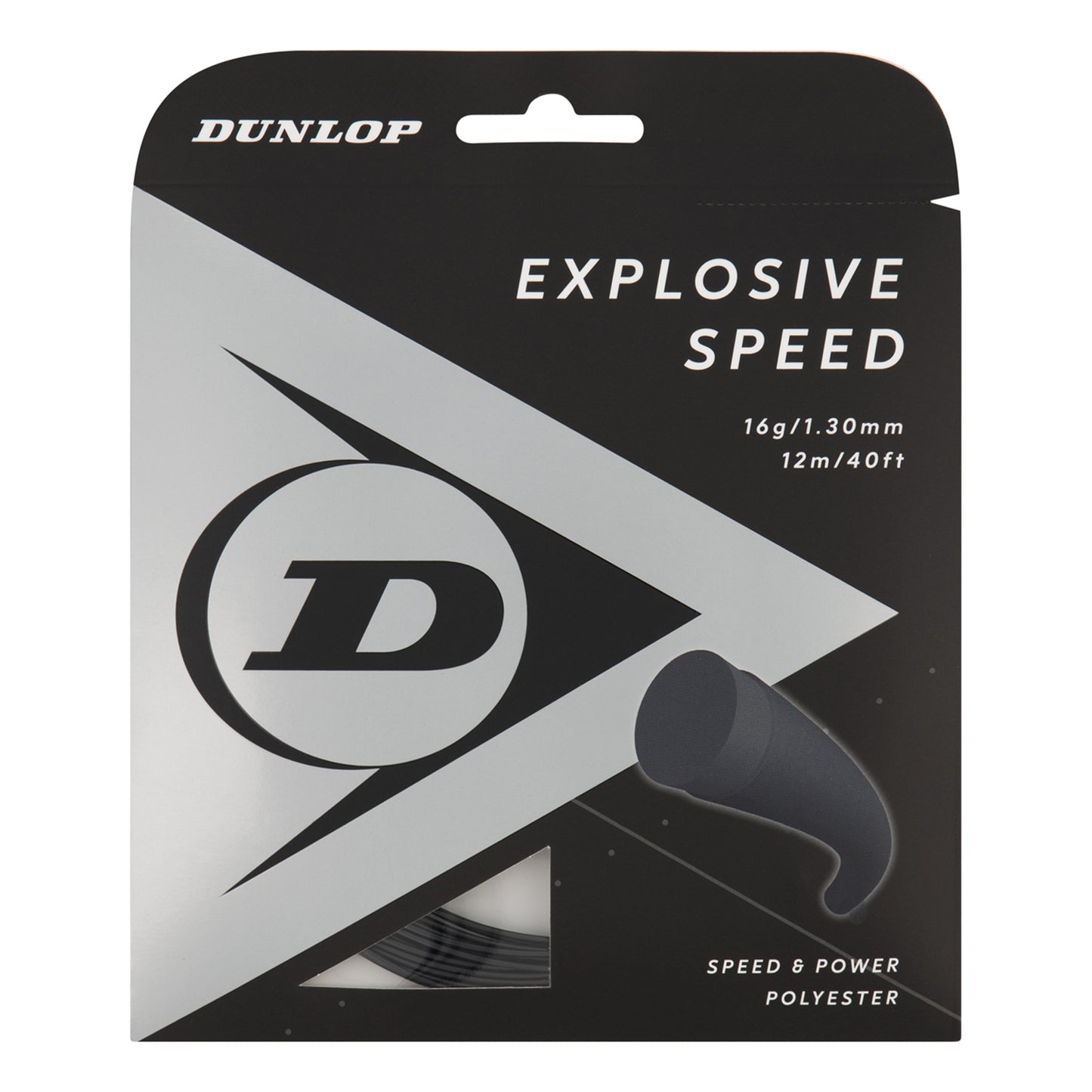 Dunlop Explosive Speed Zestaw Naciągów 12m-Czarny Dunlop Explosive Speed Zestaw Naciągów 12m-Czarny