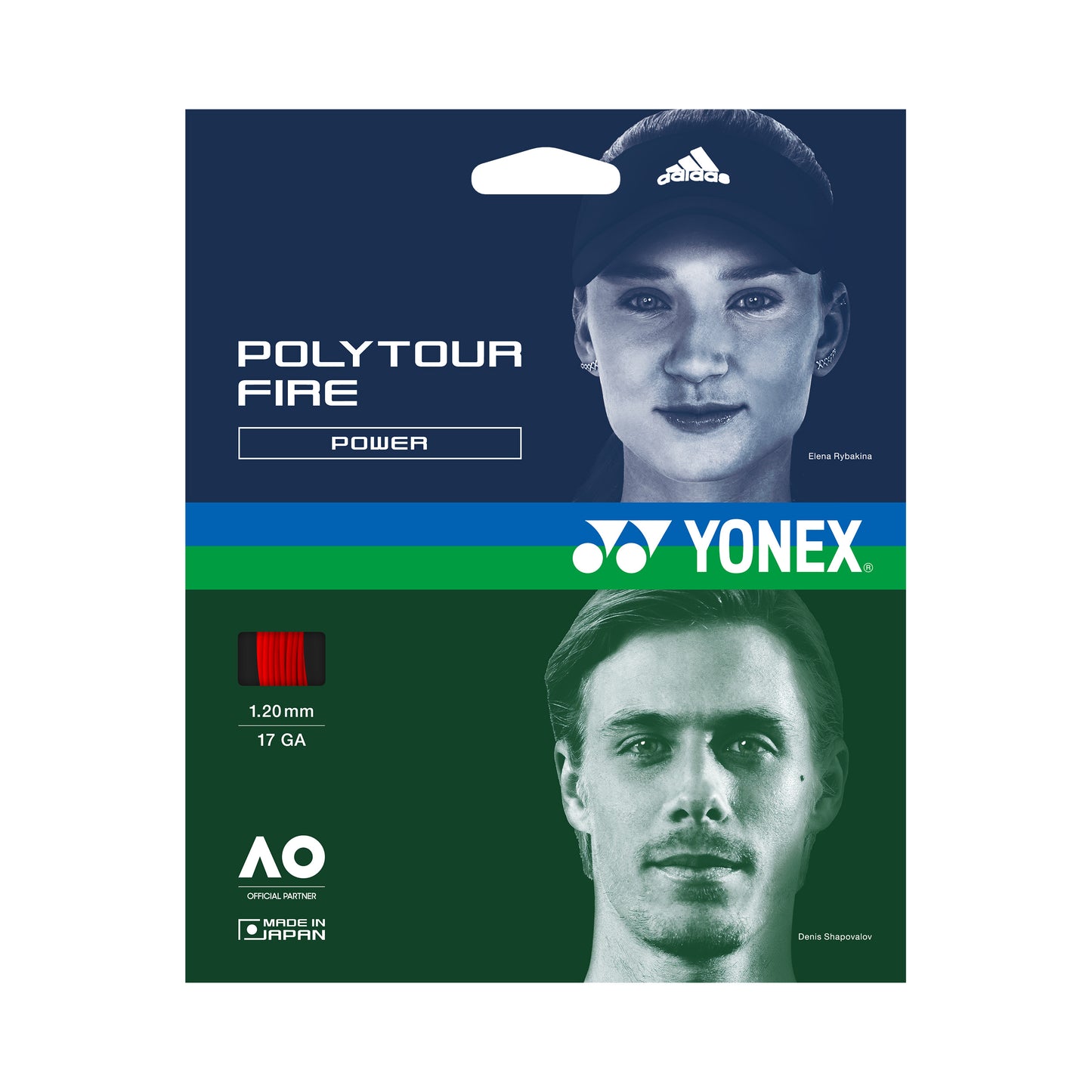 Yonex Poly Tour Fire Zestaw naciągów 12m - czerwony Yonex Poly Tour Fire Zestaw naciągów 12m - czerwony