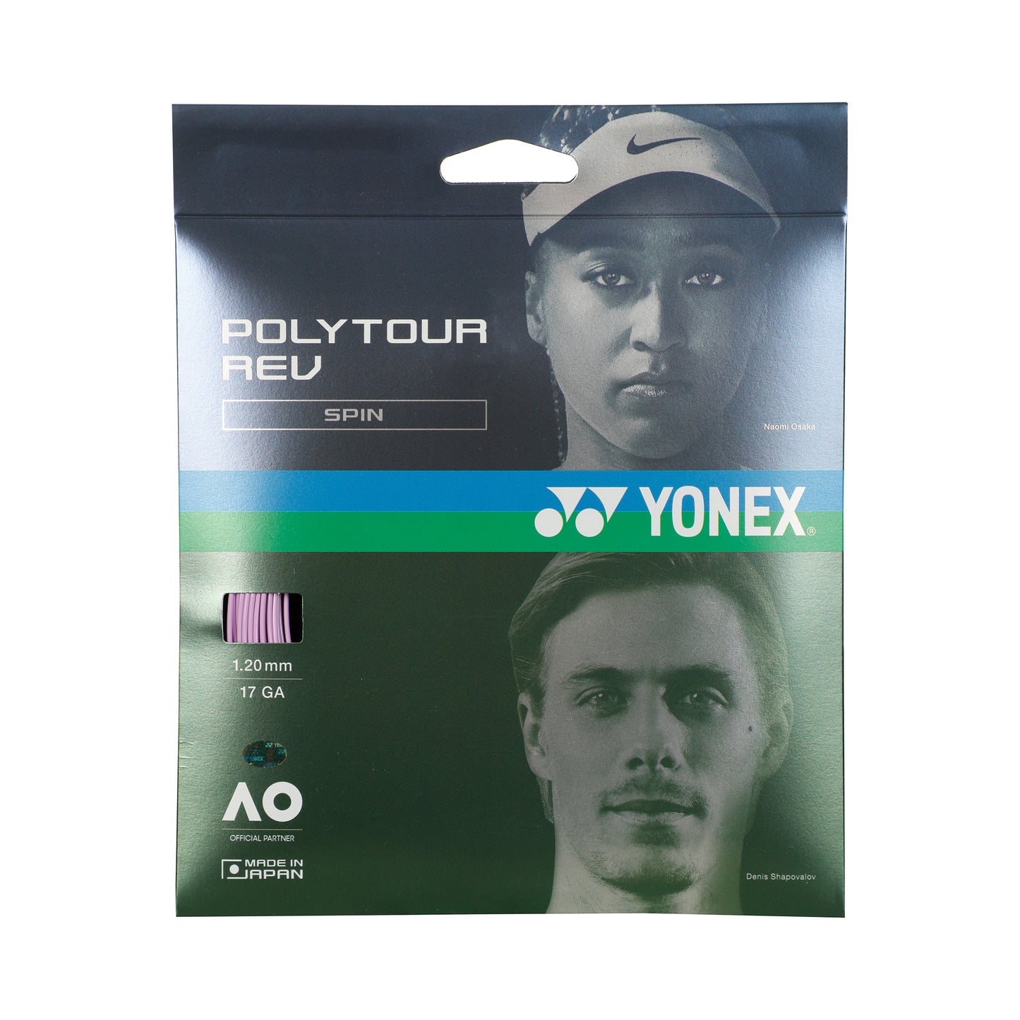 Yonex Poly Tour Rev Zestaw Naciągów 12m-Fioletowy Yonex Poly Tour Rev Zestaw Naciągów 12m-Fioletowy