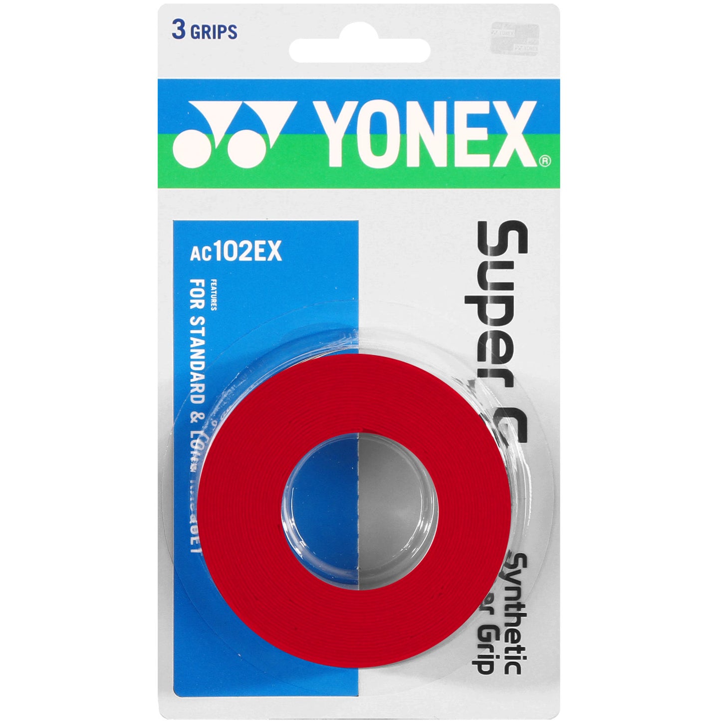 Yonex Super Grap Opakowanie 3 szt. - czerwony Yonex Super Grap Opakowanie 3 szt. - czerwony