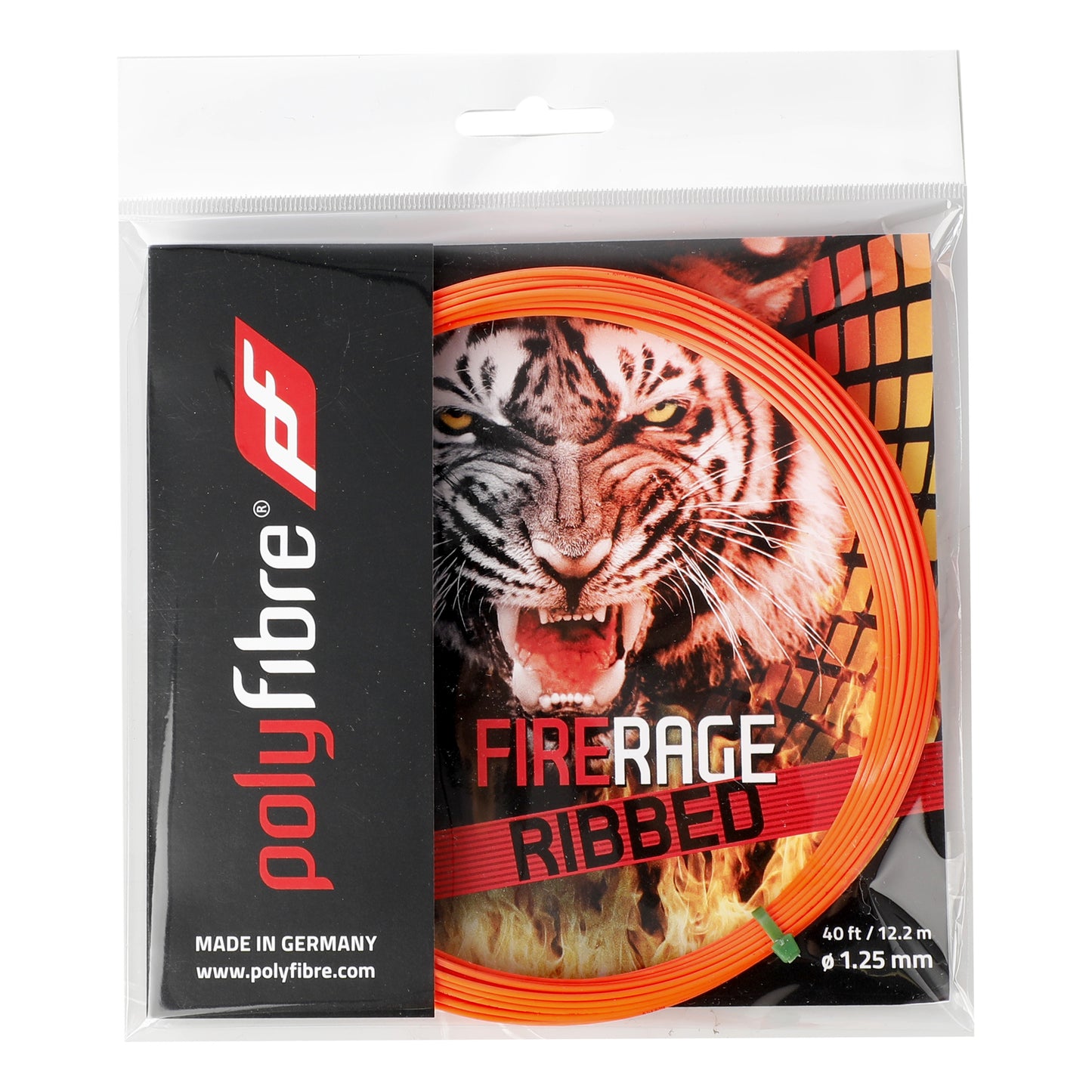 Polyfibre Firerage Ribbed 12m Zestaw Naciągów-Czerwony Polyfibre Firerage Ribbed 12m Zestaw Naciągów-Czerwony