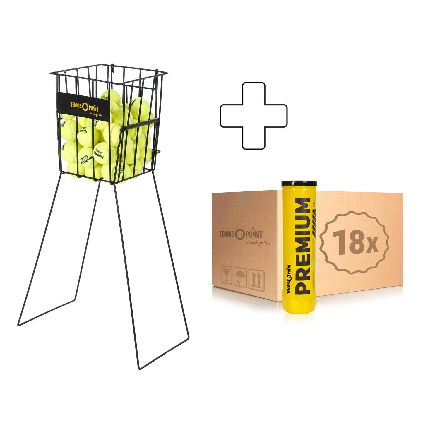Tennis-Point 18x puszka 4 szt. Premium PLUS KOSZ NA PIŁKI Tennis-Point 18x puszka 4 szt. Premium PLUS KOSZ NA PIŁKI