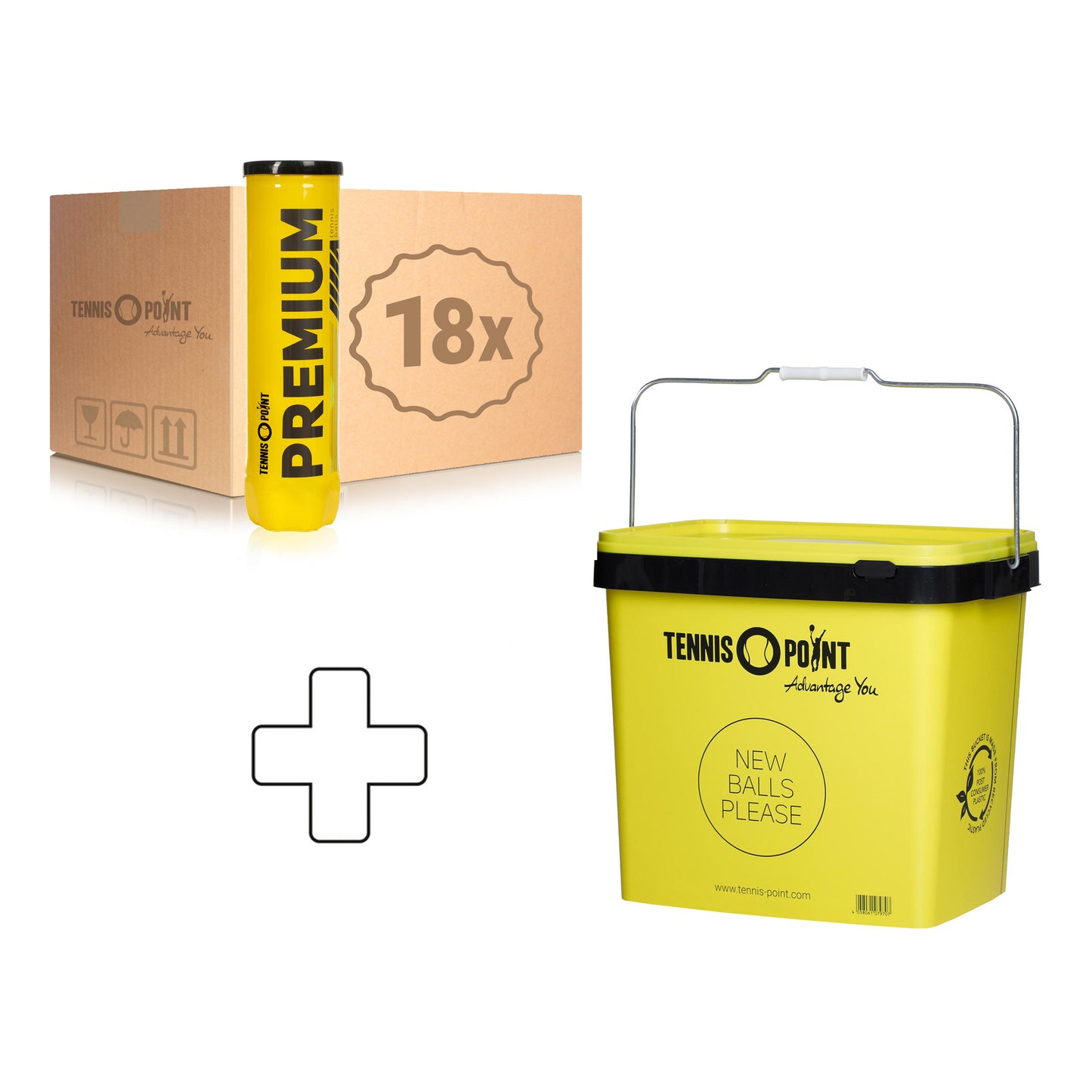 Tennis-Point 18x puszka 4 szt. Premium Tennisball Tennis-Point 18x puszka 4 szt. Premium Tennisball