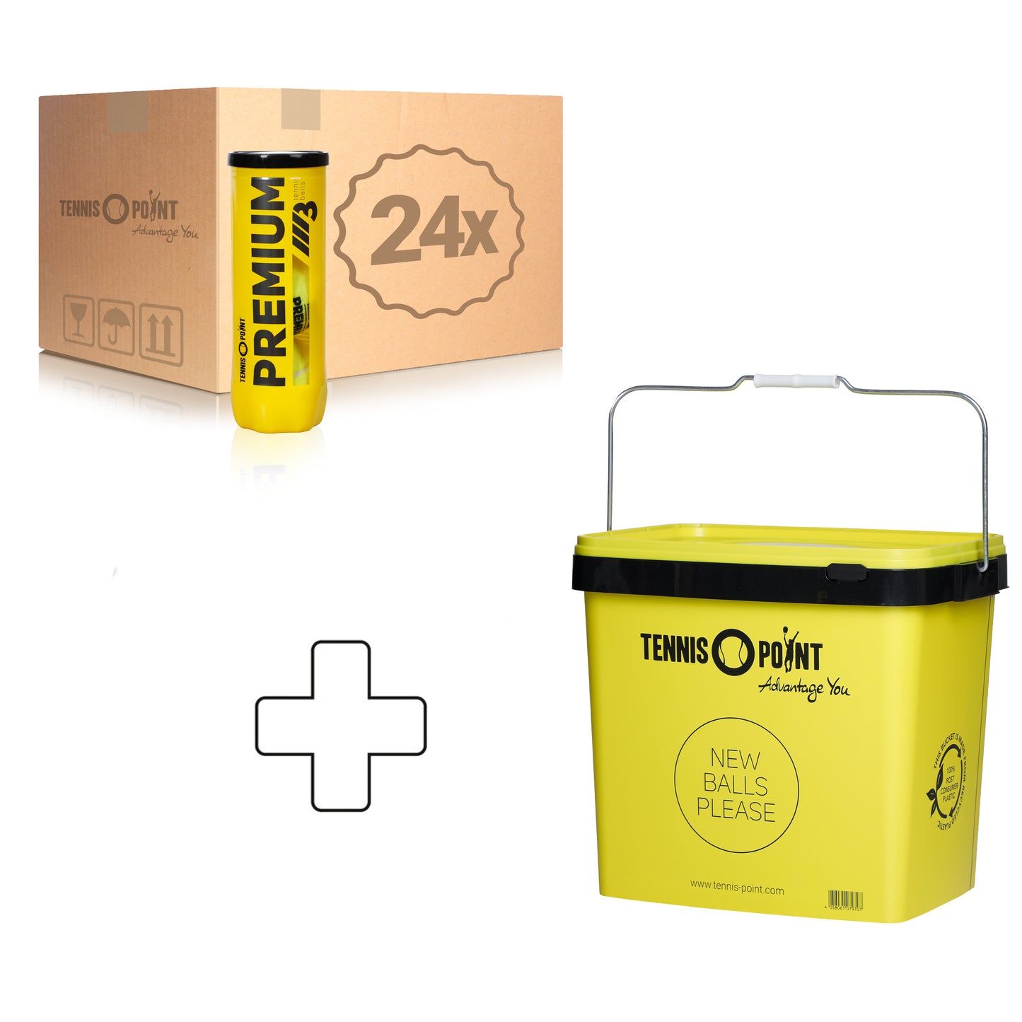 Tennis-Point 24x puszka 3 szt. Premium Tennisball Tennis-Point 24x puszka 3 szt. Premium Tennisball