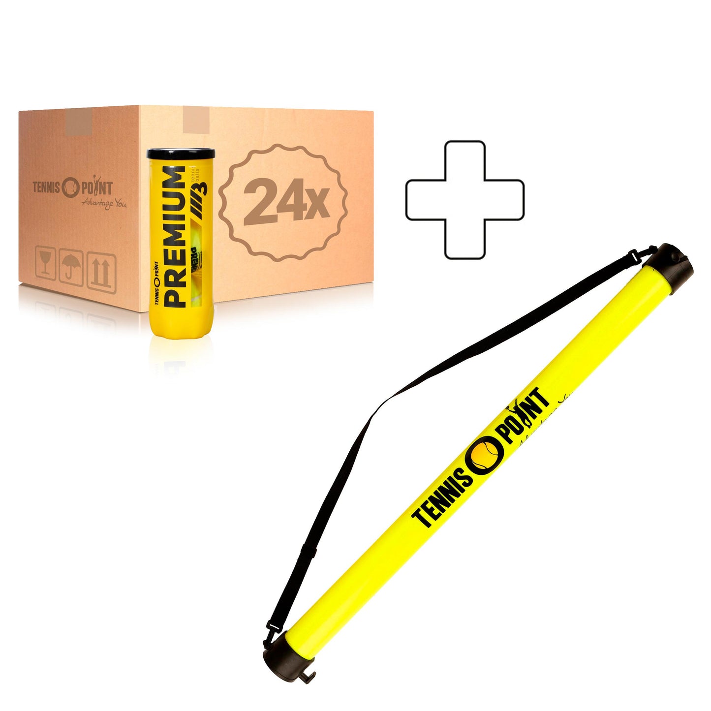 Tennis-Point 24x puszka 3 szt. Premium PLUS RURA ZBIERAJĄCA PIŁKI Tennis-Point 24x puszka 3 szt. Premium PLUS RURA ZBIERAJĄCA PIŁKI