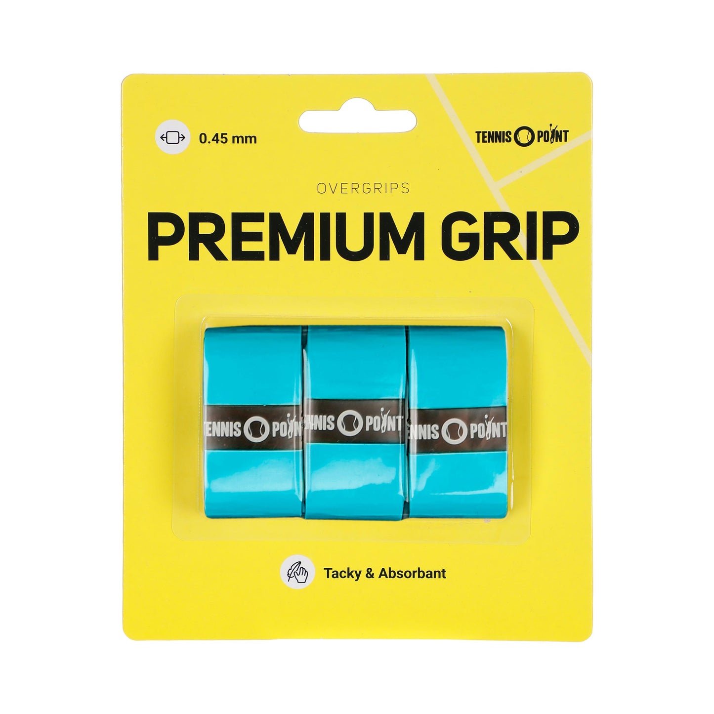 Tennis-Point Premium Grip Opakowanie 3 Szt.-Niebieski Tennis-Point Premium Grip Opakowanie 3 Szt.-Niebieski