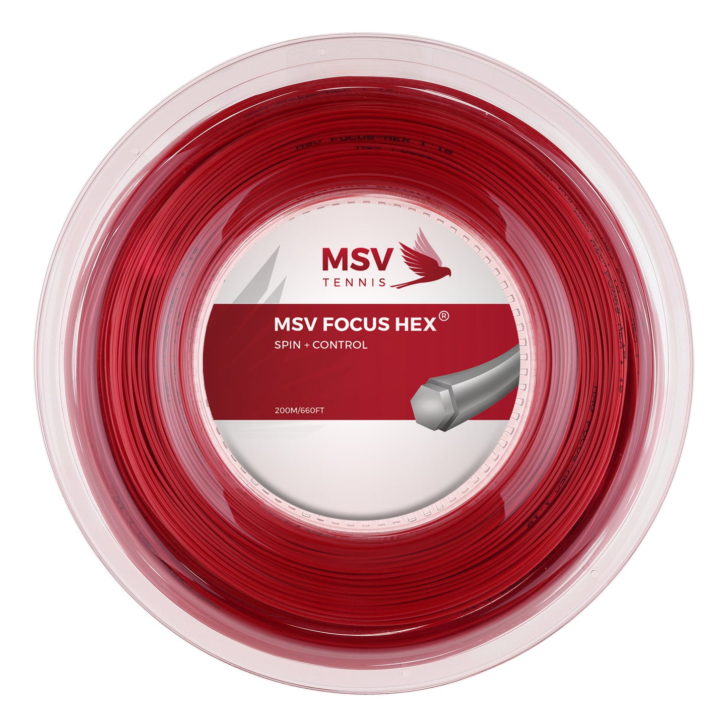 MSV Focus-HEX Szpula Do Naciągów 200m-Czerwony MSV Focus-HEX Szpula Do Naciągów 200m-Czerwony
