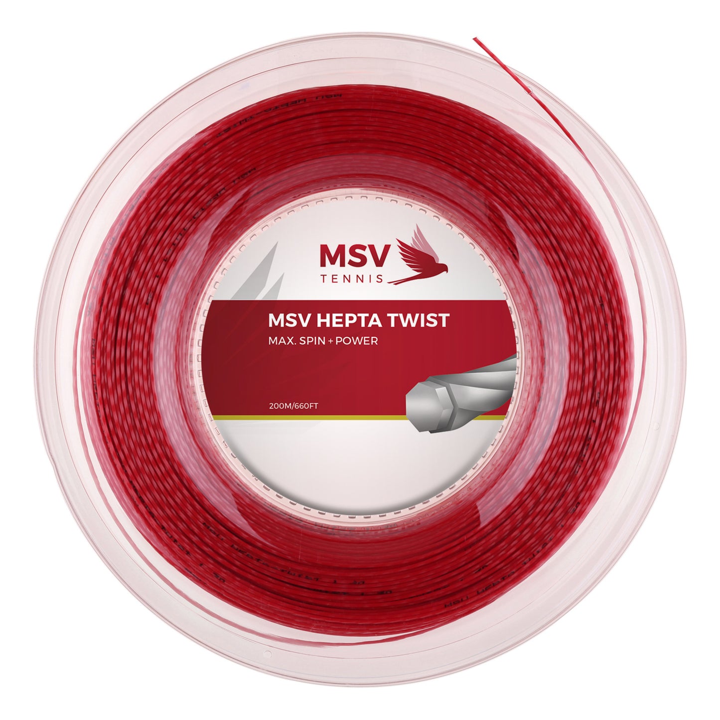 MSV Hepta-Twist Szpula Do Naciągów 200m-Czerwony MSV Hepta-Twist Szpula Do Naciągów 200m-Czerwony