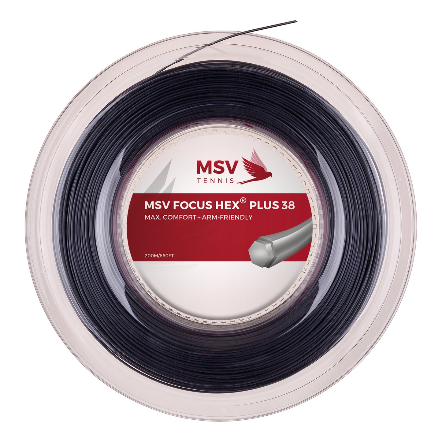 MSV Focus-HEX Plus 38 Szpula Do Naciągów 200m-Czarny MSV Focus-HEX Plus 38 Szpula Do Naciągów 200m-Czarny
