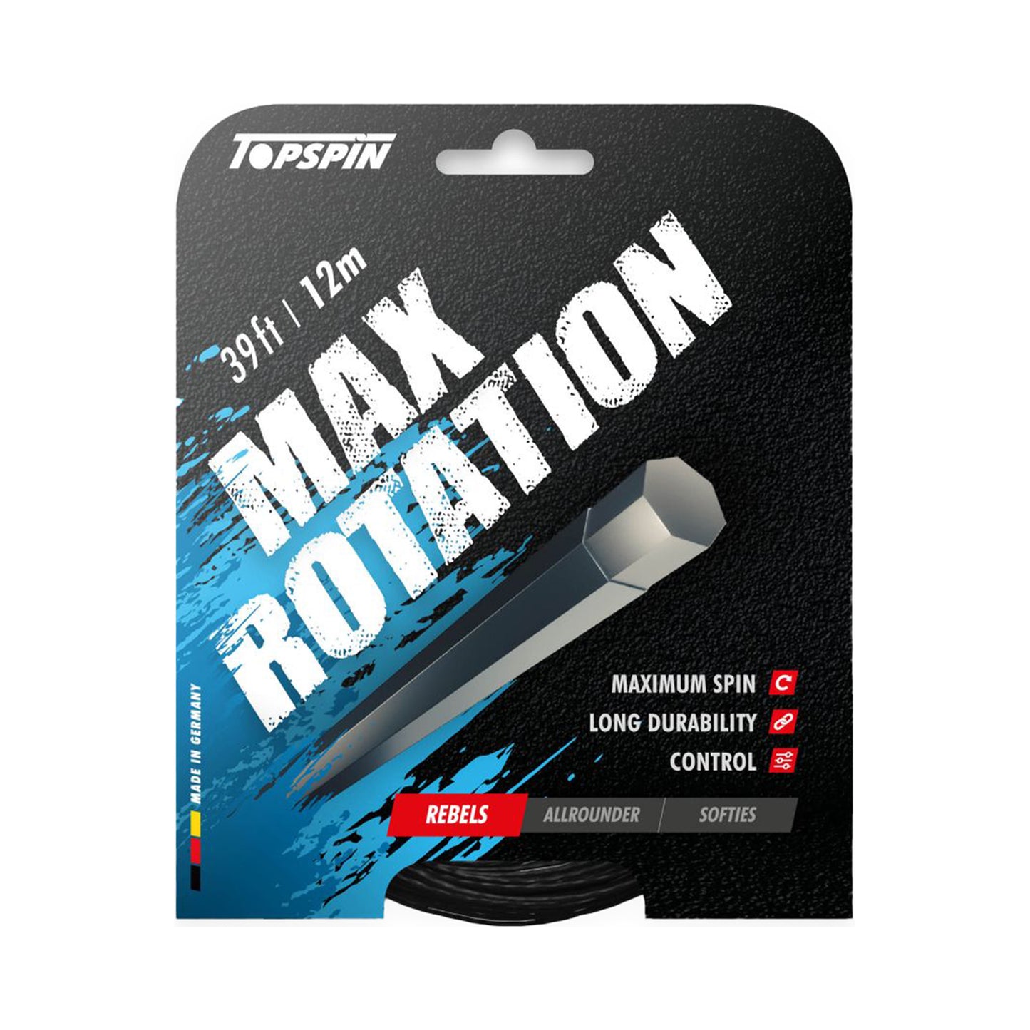 Topspin Max Rotation 12m Zestaw Naciągów-Czarny Topspin Max Rotation 12m Zestaw Naciągów-Czarny