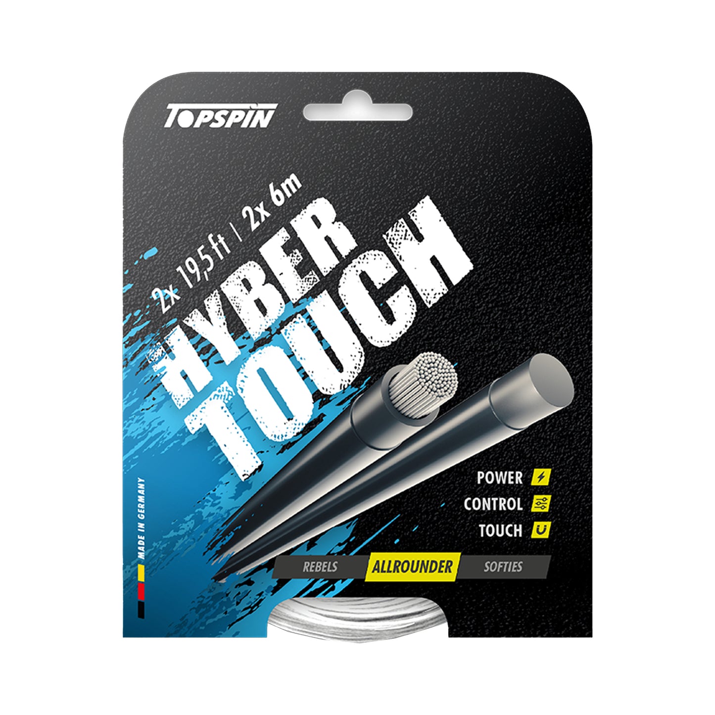 Topspin Hyber Touch 2 X 6m Zestaw Naciągów-Biały Topspin Hyber Touch 2 X 6m Zestaw Naciągów-Biały