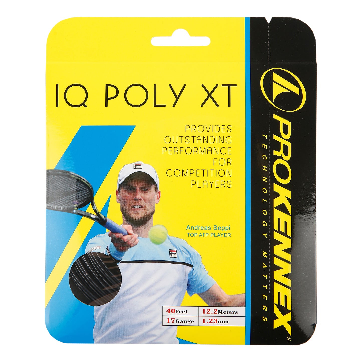 PROKENNEX IQ Poly XT Zestaw naciągów 12,2m - czarny PROKENNEX IQ Poly XT Zestaw naciągów 12,2m - czarny