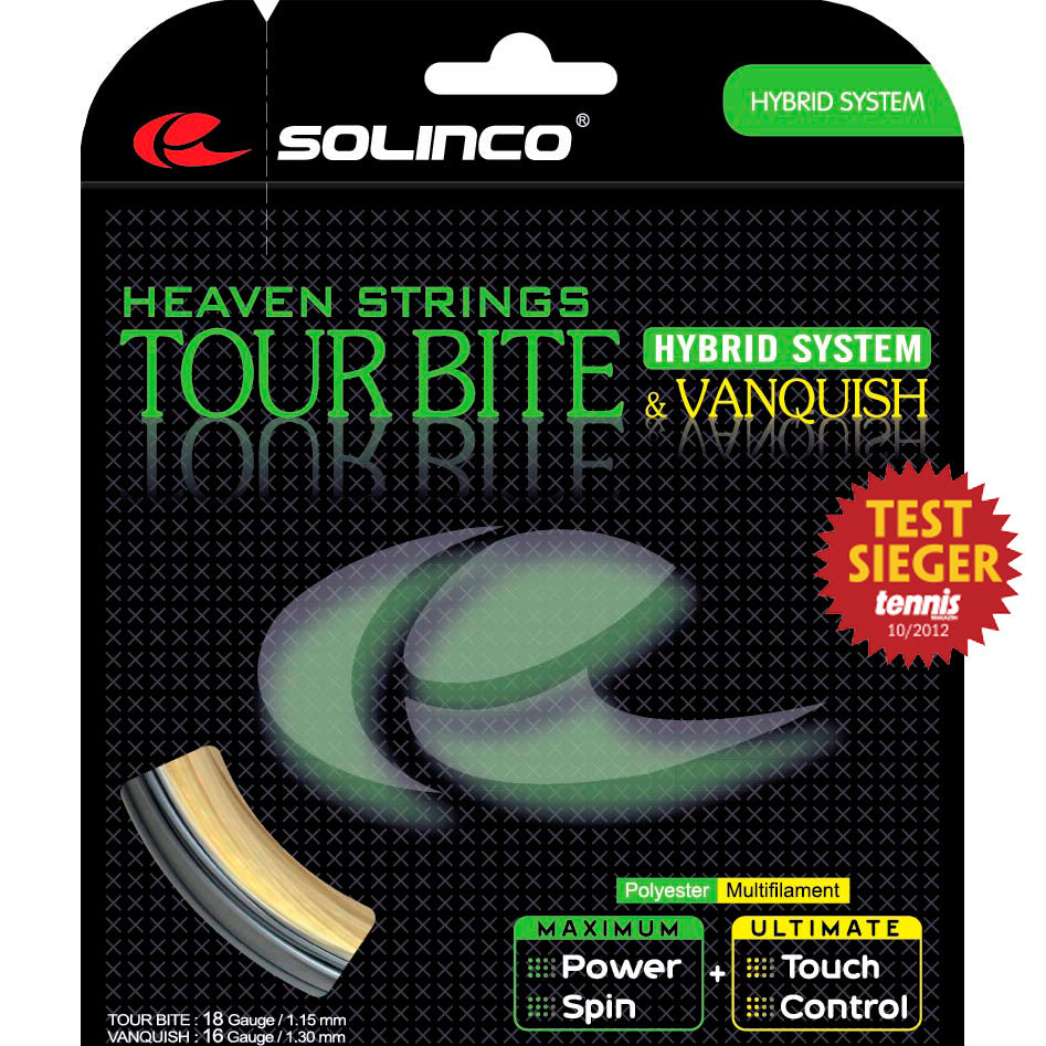 Solinco Tour Bite 6,8m Silber + Vanquish 6,3m Zestaw Naciągów 13,1m-Srebrny,Nude Solinco Tour Bite 6,8m Silber + Vanquish 6,3m Zestaw Naciągów 13,1m-Srebrny,Nude