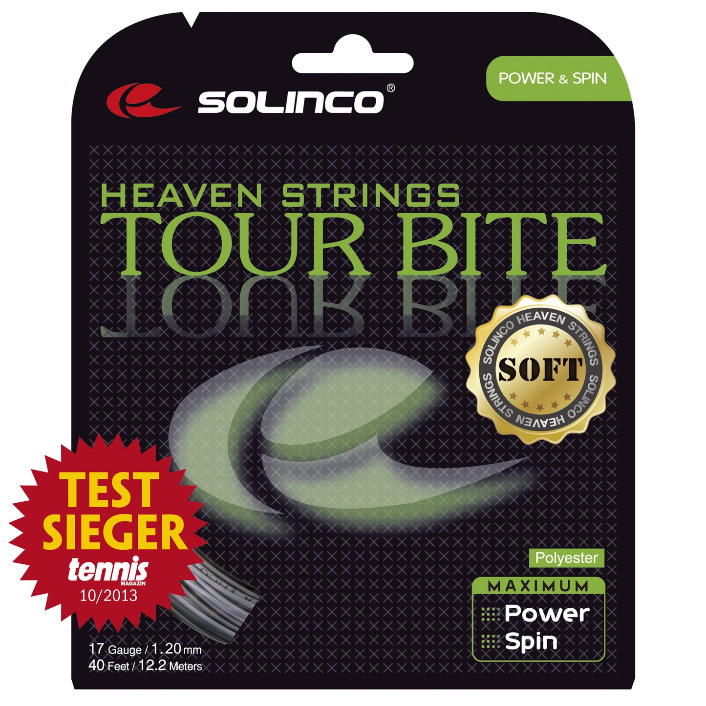Solinco Tour Bite Soft Zestaw Naciągów 12,2m-Srebrny Solinco Tour Bite Soft Zestaw Naciągów 12,2m-Srebrny