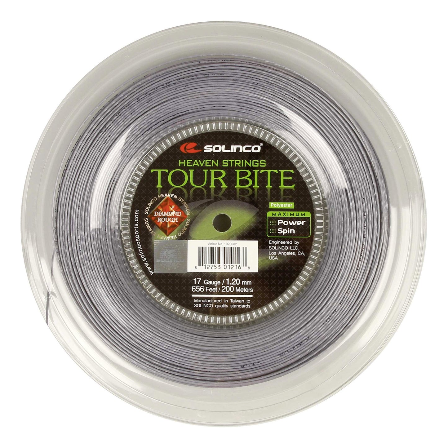 Solinco Tour Bite Diamond Rough Szpula Do Naciągów 200m-Srebrny Solinco Tour Bite Diamond Rough Szpula Do Naciągów 200m-Srebrny